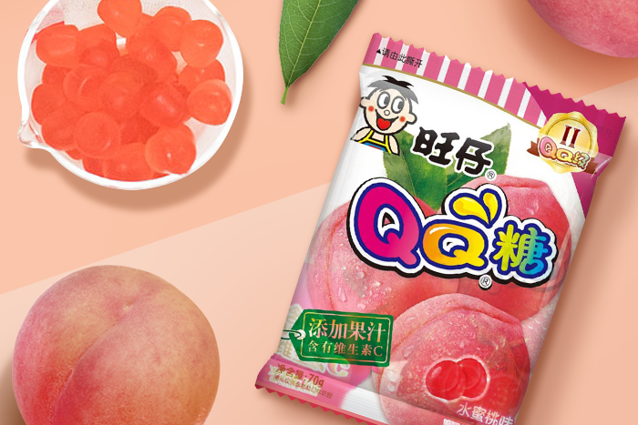 Want Want QQ peach flavored gummy candies 70g – Unique chewing experience