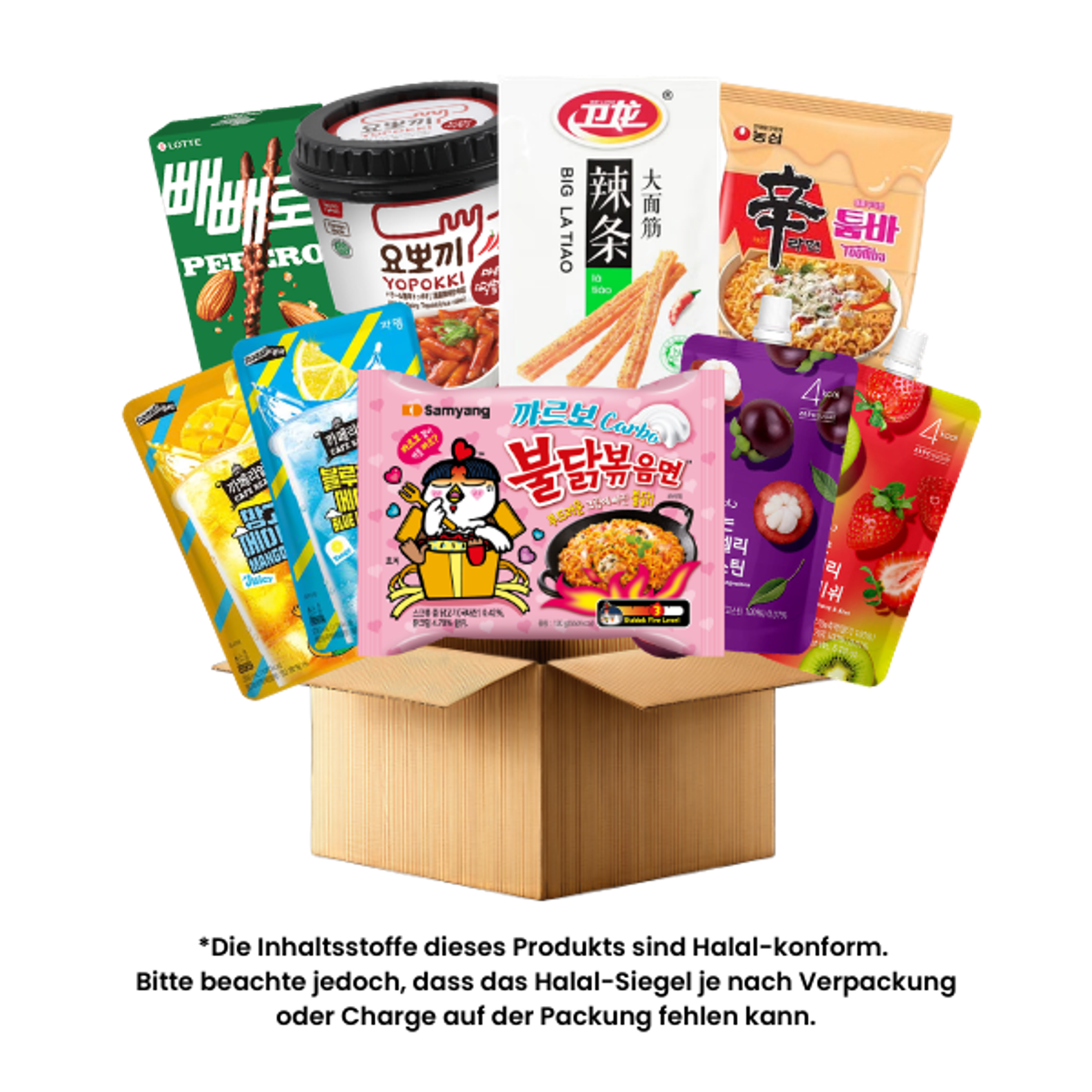Asia Halal Snack Box | K-Food Geschenkidee mit Ramyun & Snacks