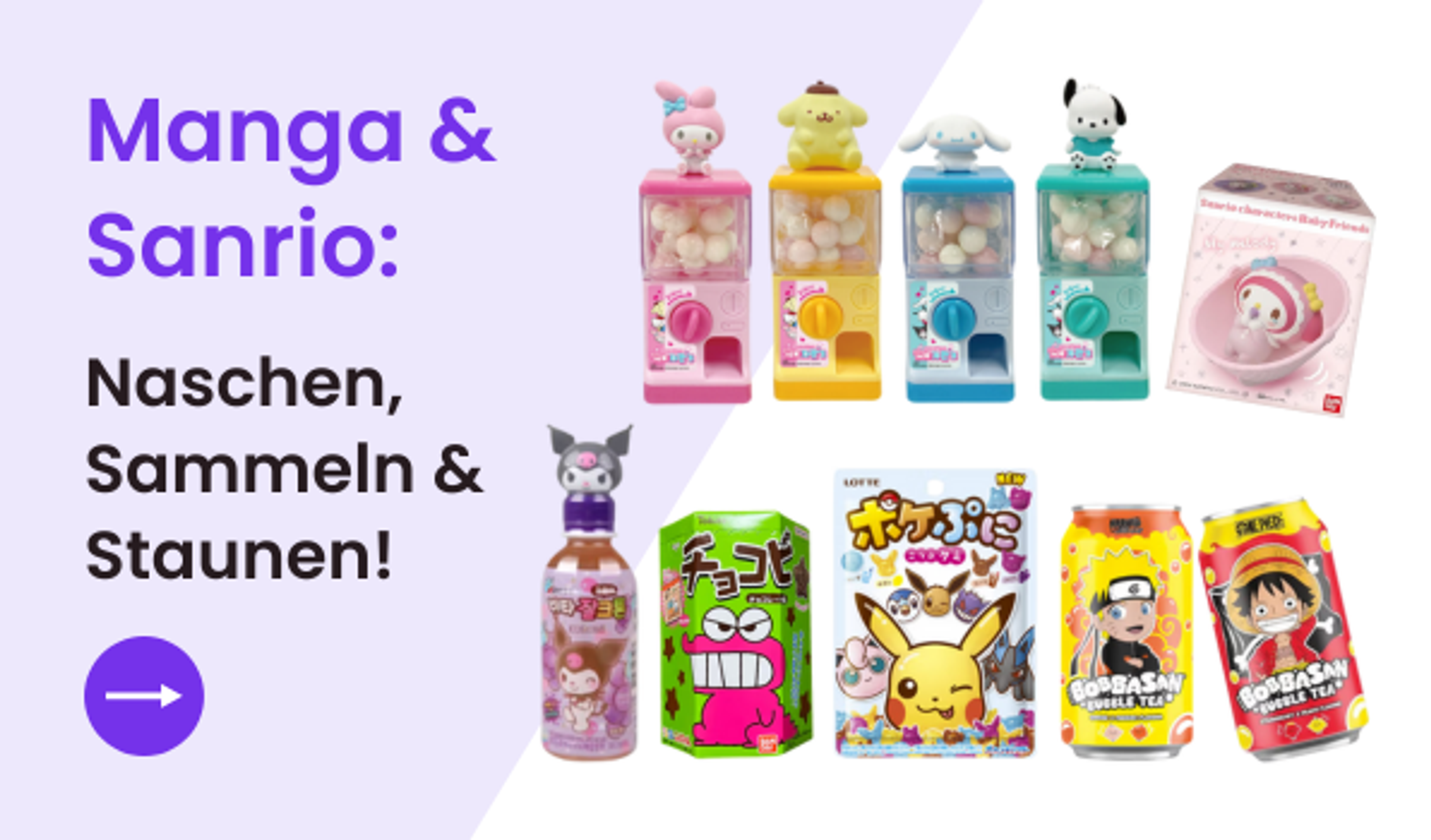 Manga & Sanrio: Naschen, Sammeln & Staunen!