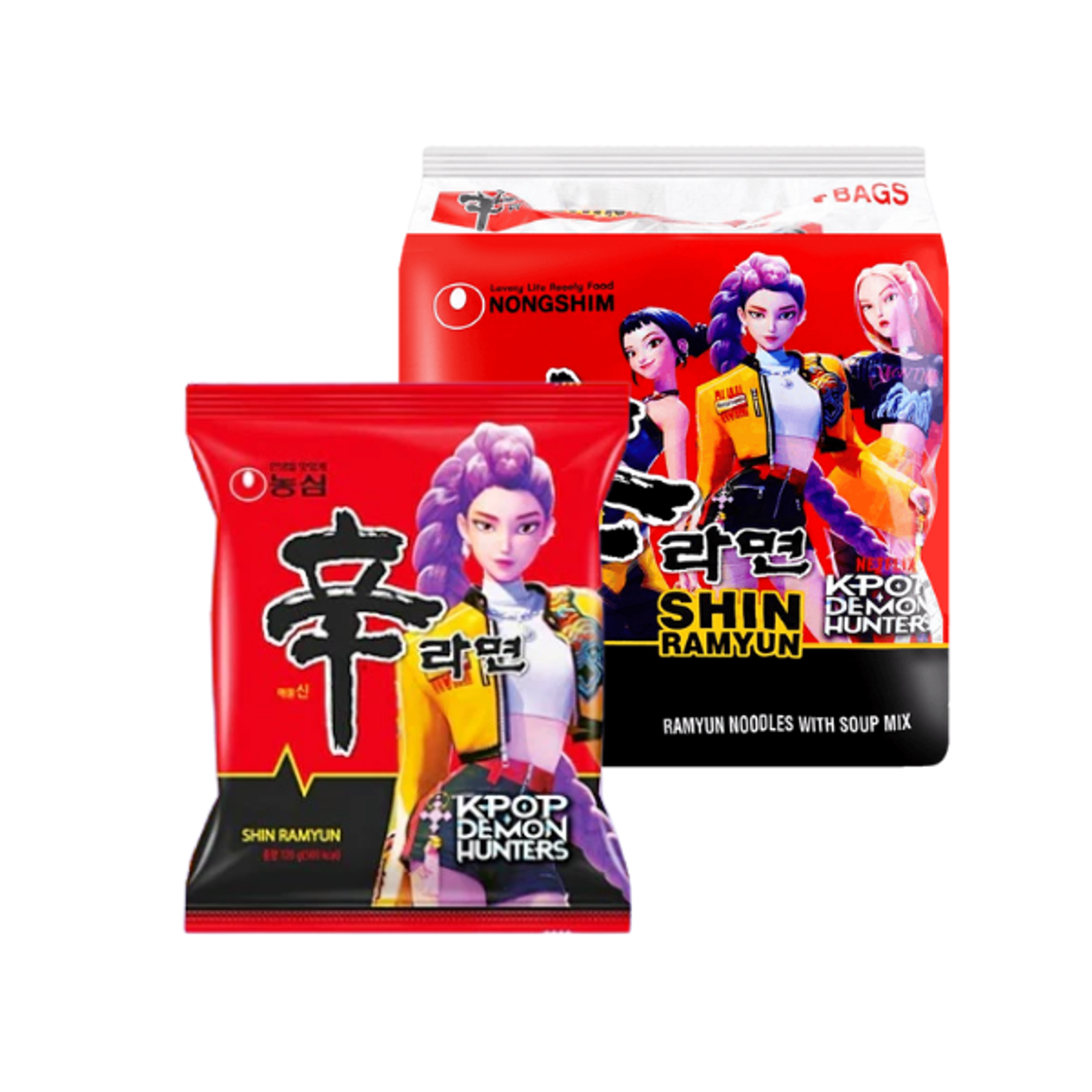 NONGSHIM x KPOP DEMON HUNTERS Shin Ramyun 120g | Spicy Korean Instant Noodles
