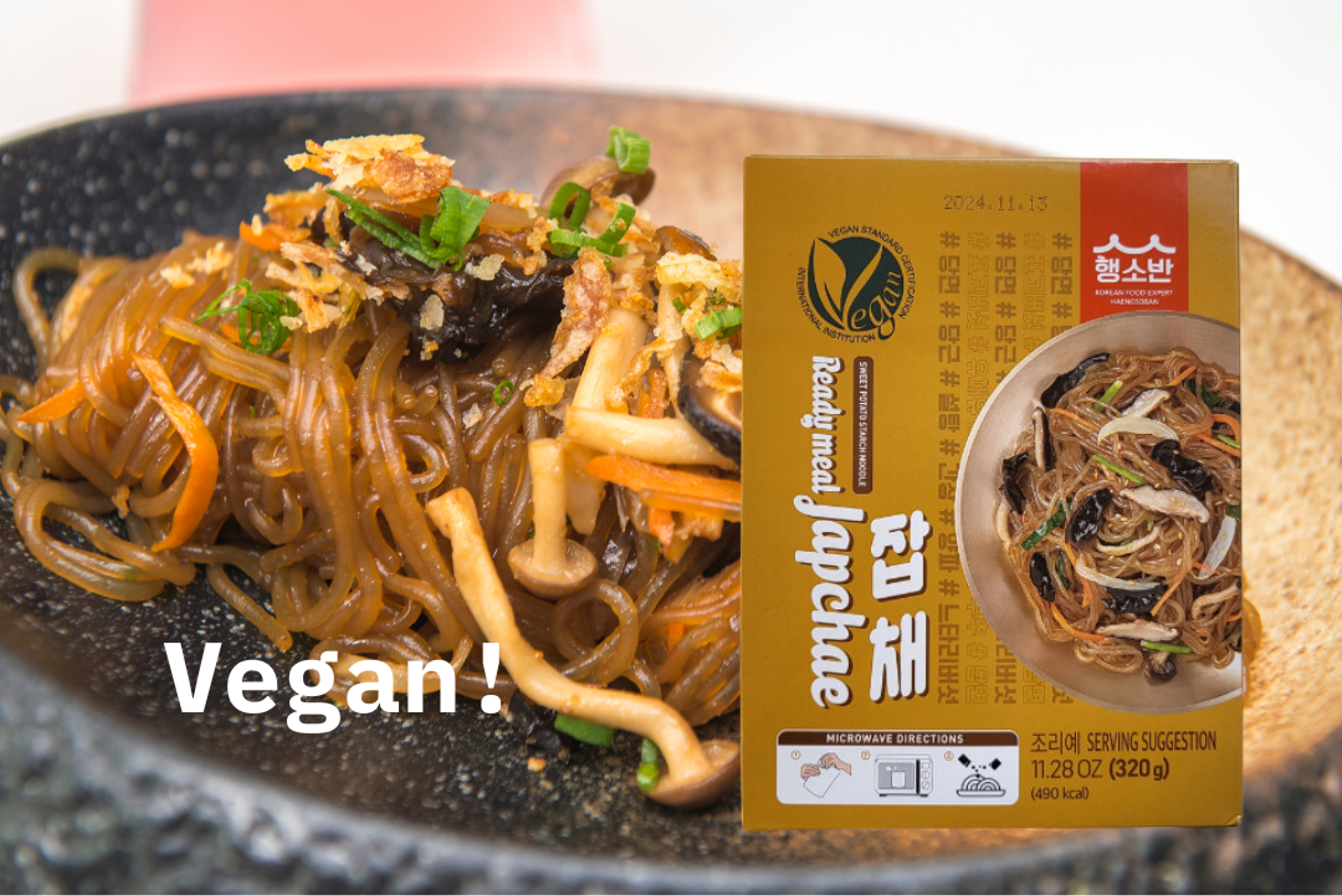 Haengsoban Japchae - Vegan Korean Sweet Potato Glass Noodles, 320g