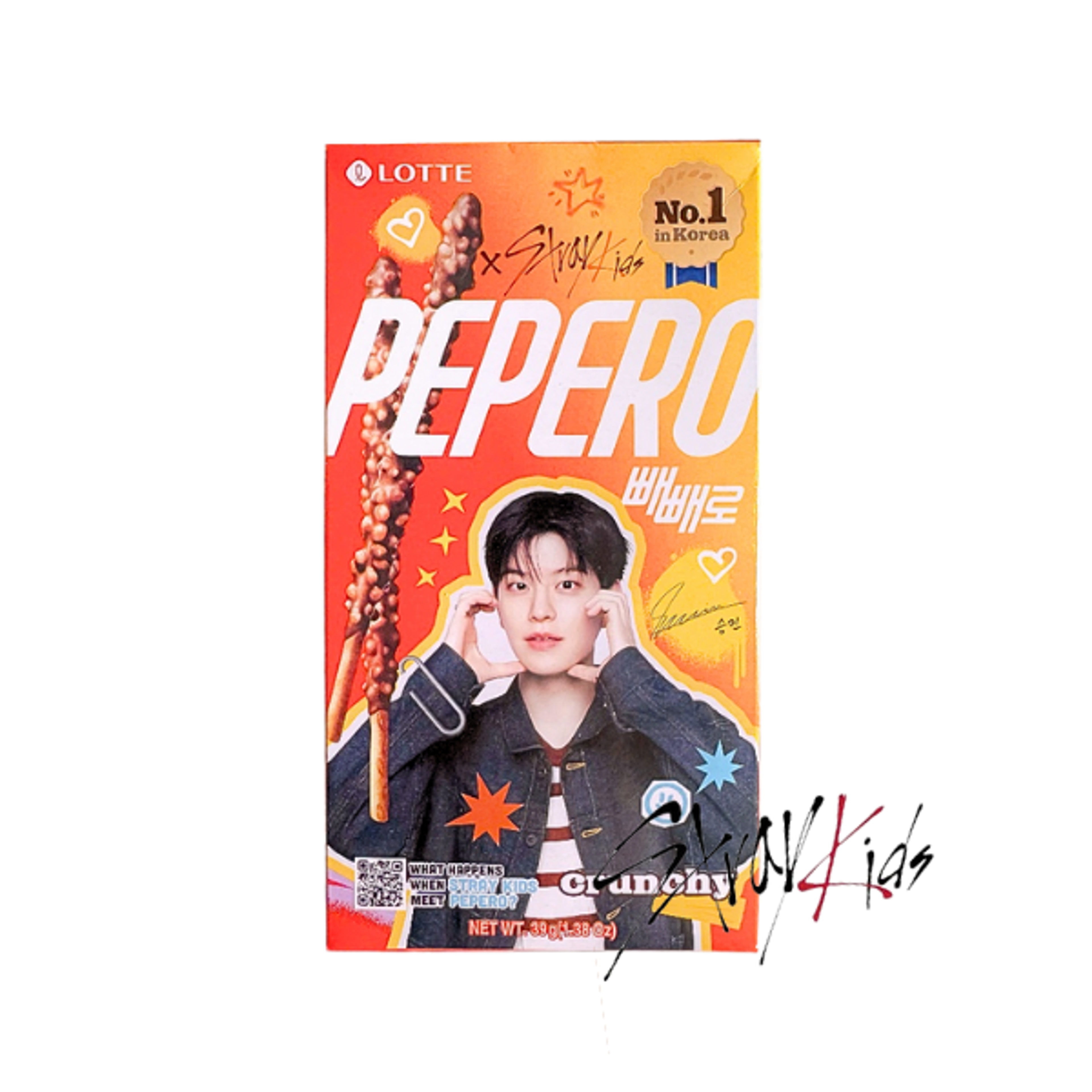 LOTTE X STRAYKIDS Pepero Crunchy 39g | Schoko-Keks-Sticks