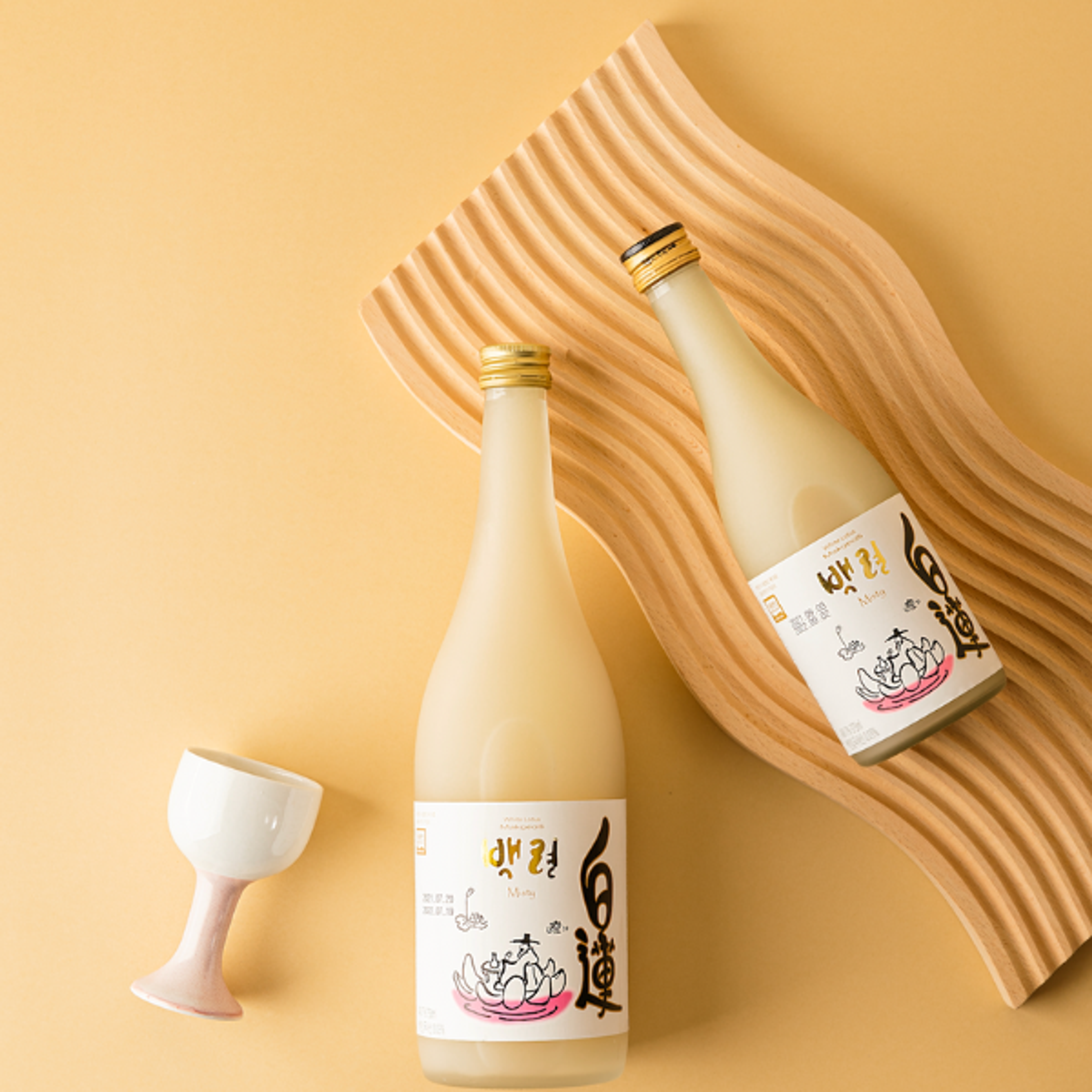 ECA x SOOLDAMHWA Baengnyeon Misty Makgeolli 7% 375 ml – Koreanischer Premium Reiswein ohne Kohlensäure