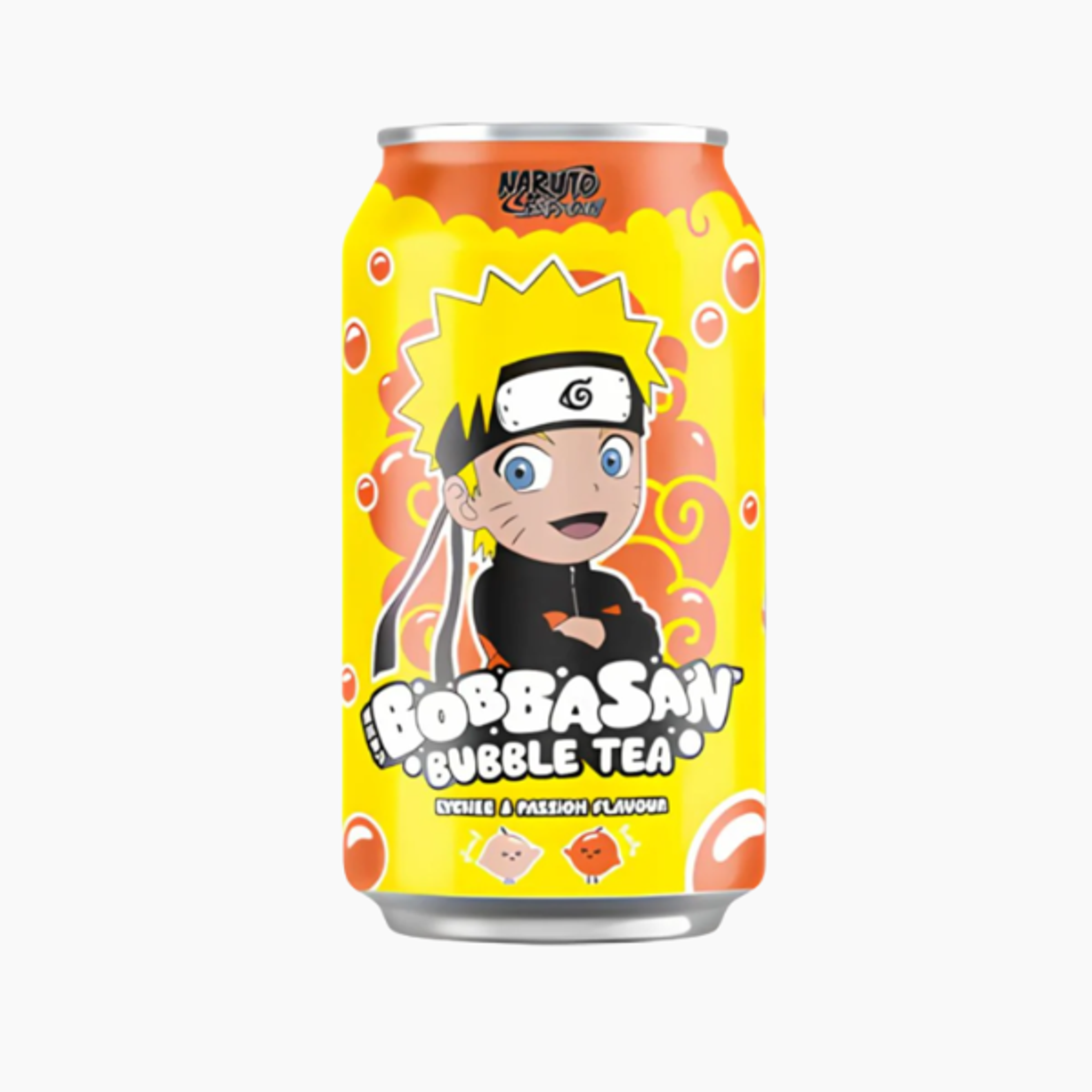 BOBBASAN NARUTO Bubble Tea Lychee Passion 320ml | Fruchtiger Bubble Tea mit Litschi & Passionsfrucht – Exklusives Naruto-Design