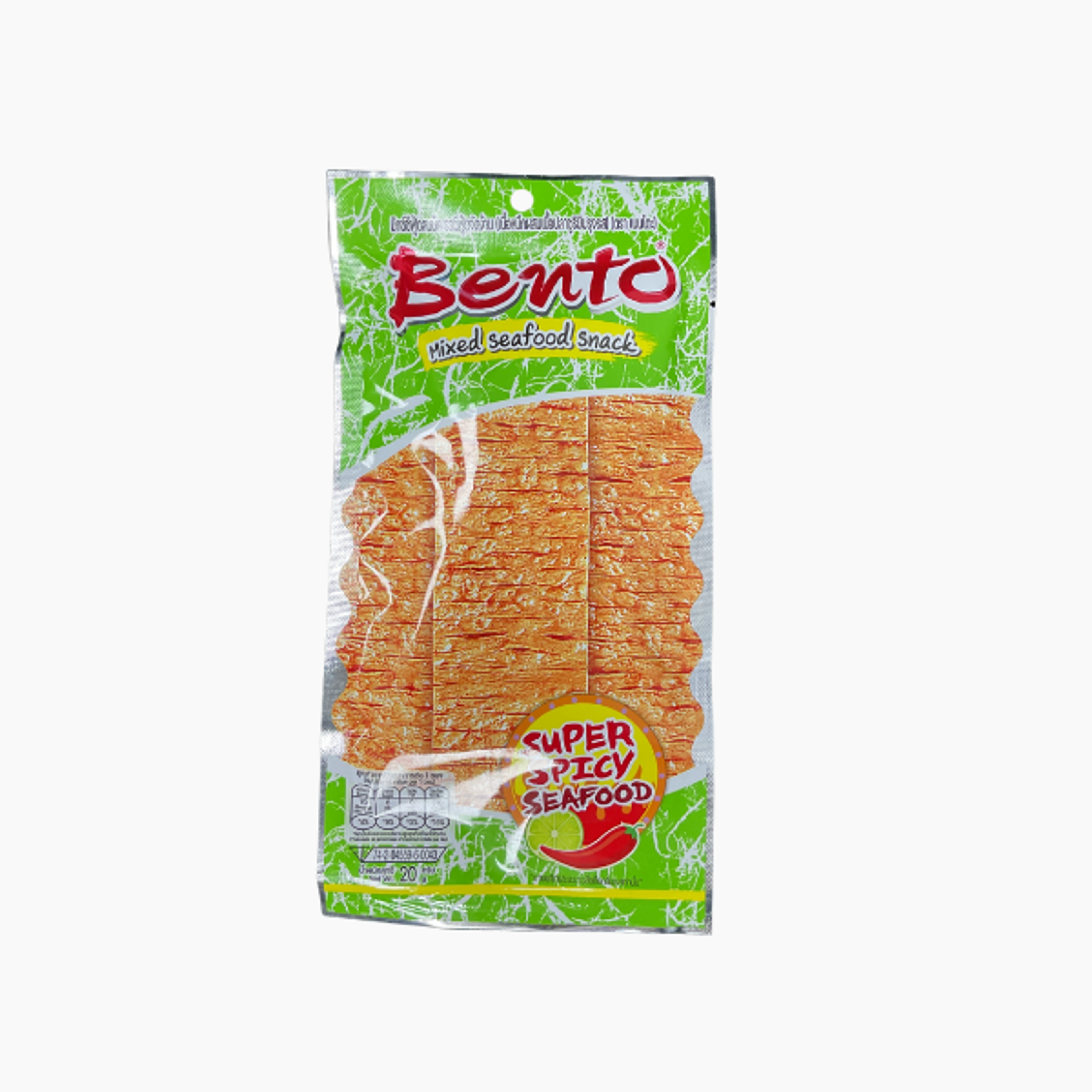 BENTO Mixed Seafood Snack Super Spicy 20g – Extra scharfer Meeresfrüchte-Snack