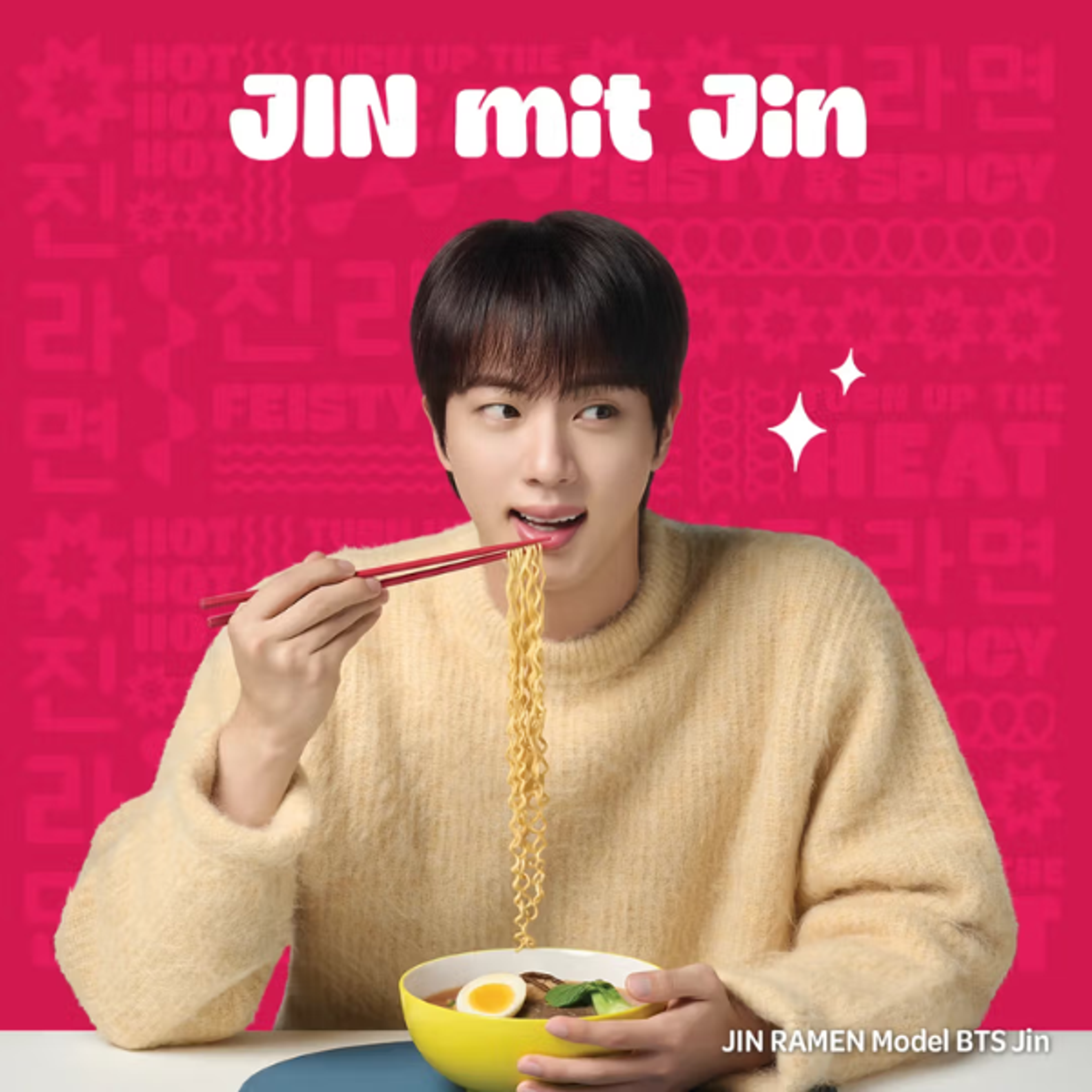 OTTOGI Jin Ramen Spicy Big Bowl 110g | Vegan Korean Spicy Instant Ramen Noodle Soup Cup