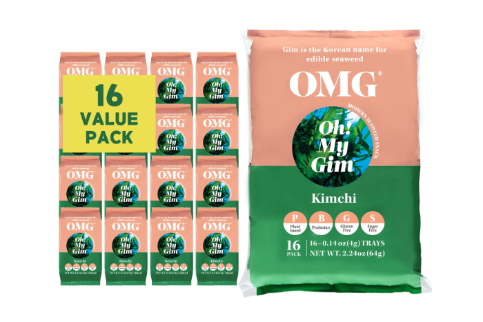 Oh-My-Gim-Seetang-Snack-Kimchi-16er-Packung-vorne-gezeigt-auf-hellem-Hintergrund