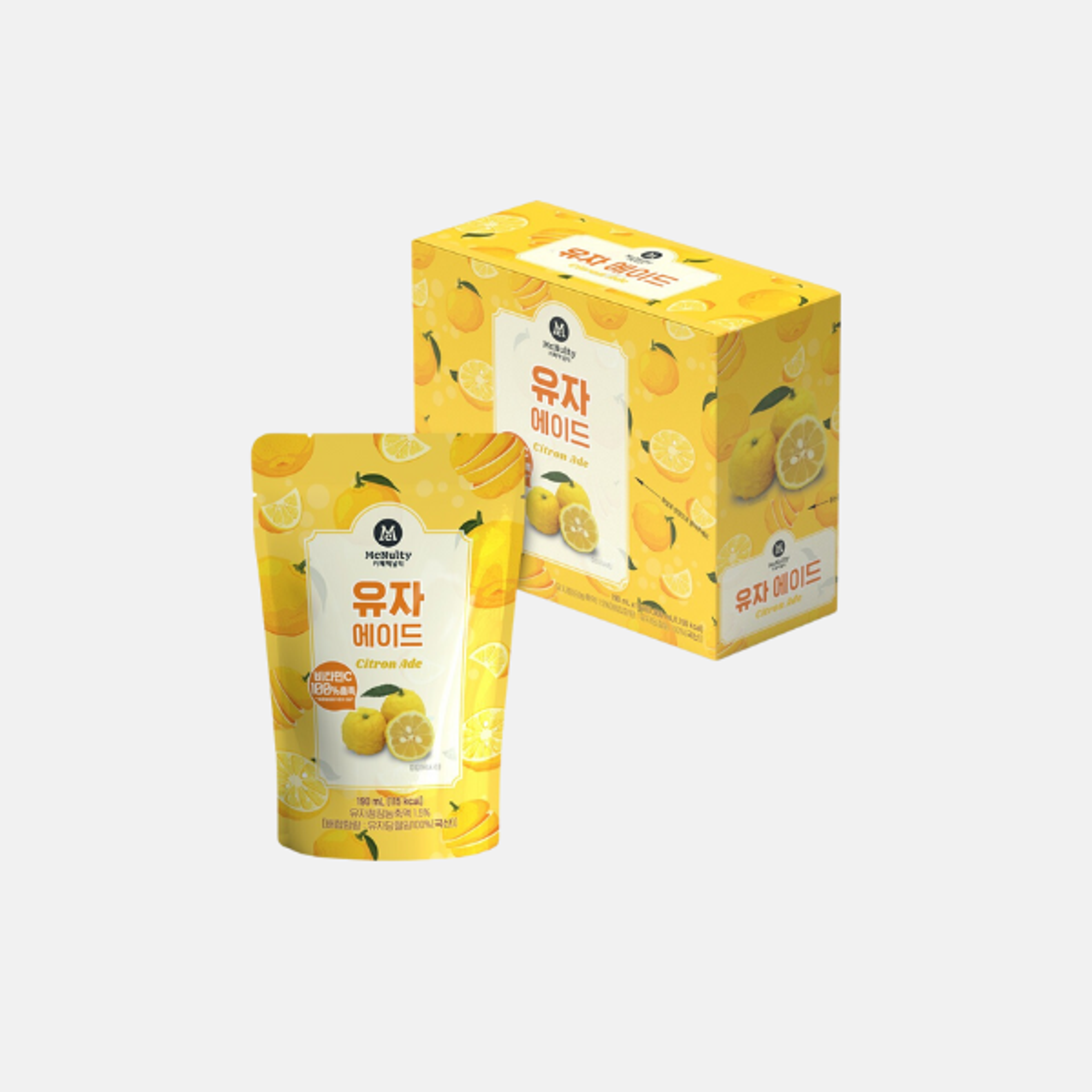 McNulty Yuza Ade 190ml - Refreshing Citron Drink with Yuzu