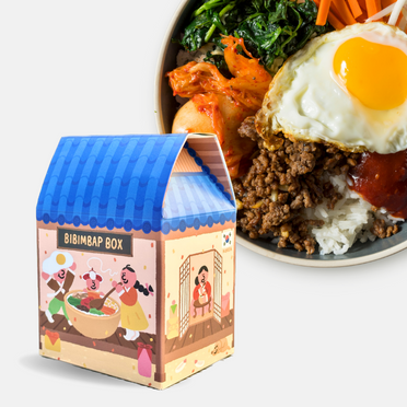 EasyCookAsia Little House Bibimbap Box | Authentisches koreanisches Reisgericht für 2 in Hanok-Box