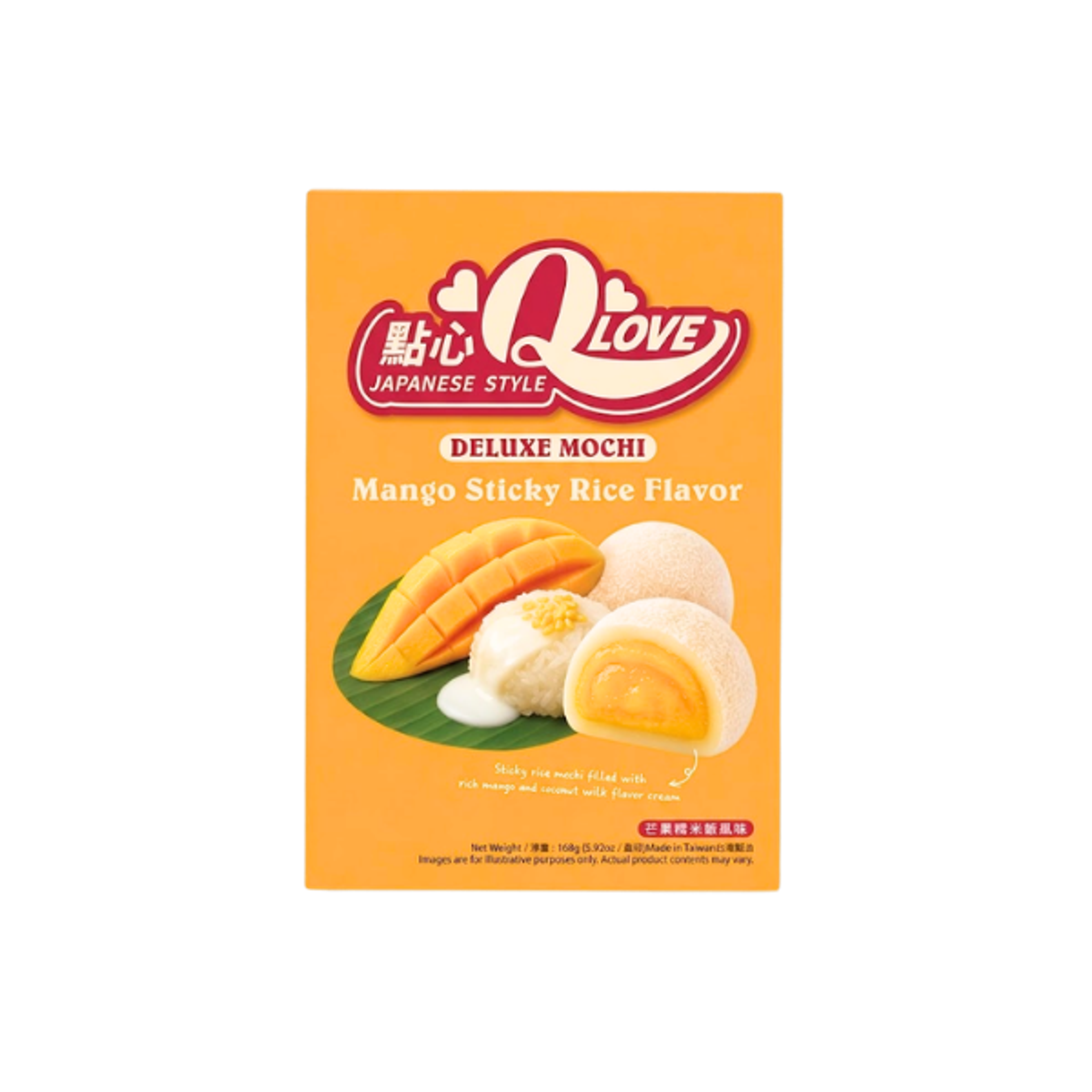 QLOVE Mango Sticky Rice Mochi 180g | Exotischer Dessert Mochi