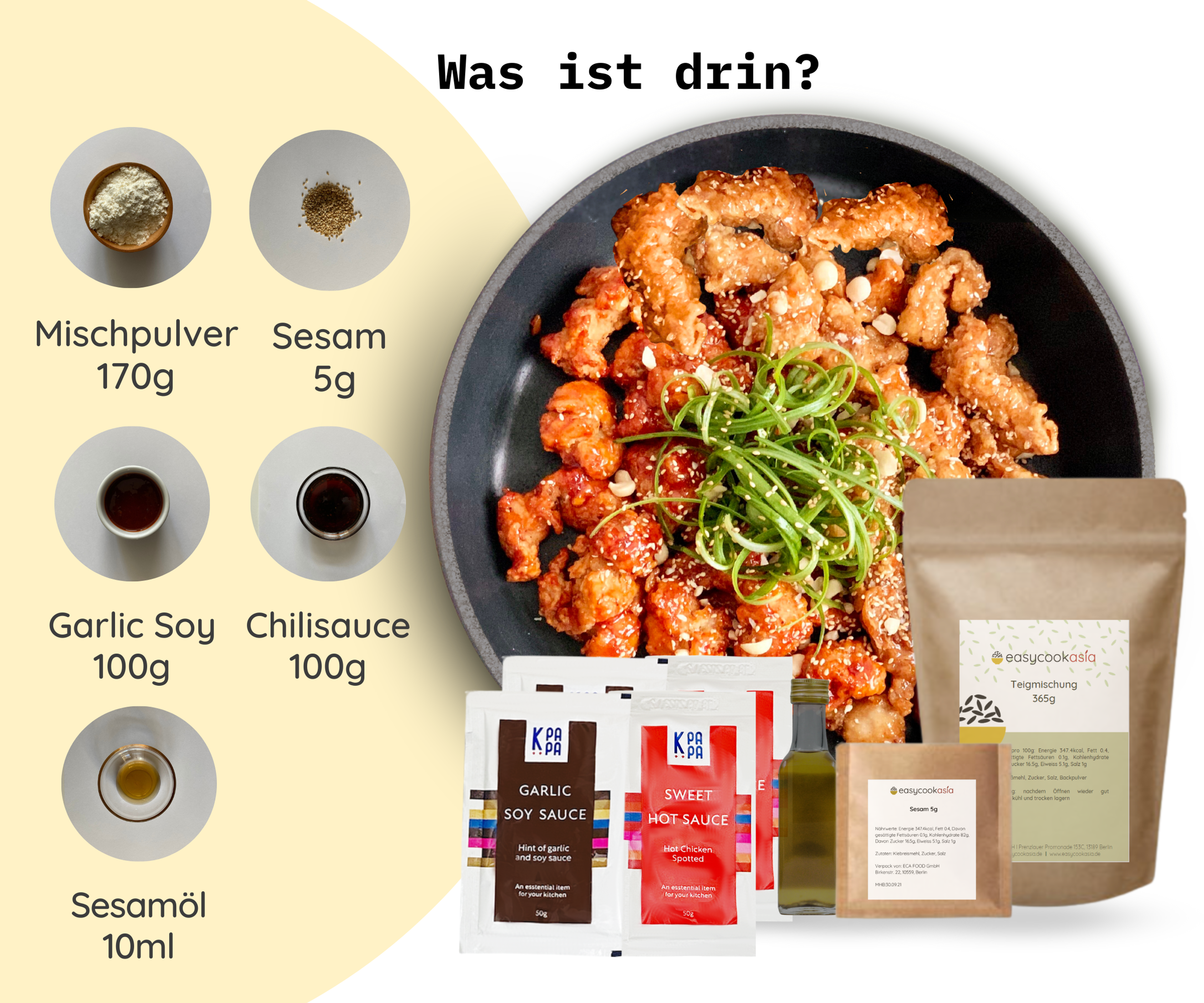 Zubereitungsschritte für EasyCookAsia's Korean Fried Chicken Rezept.