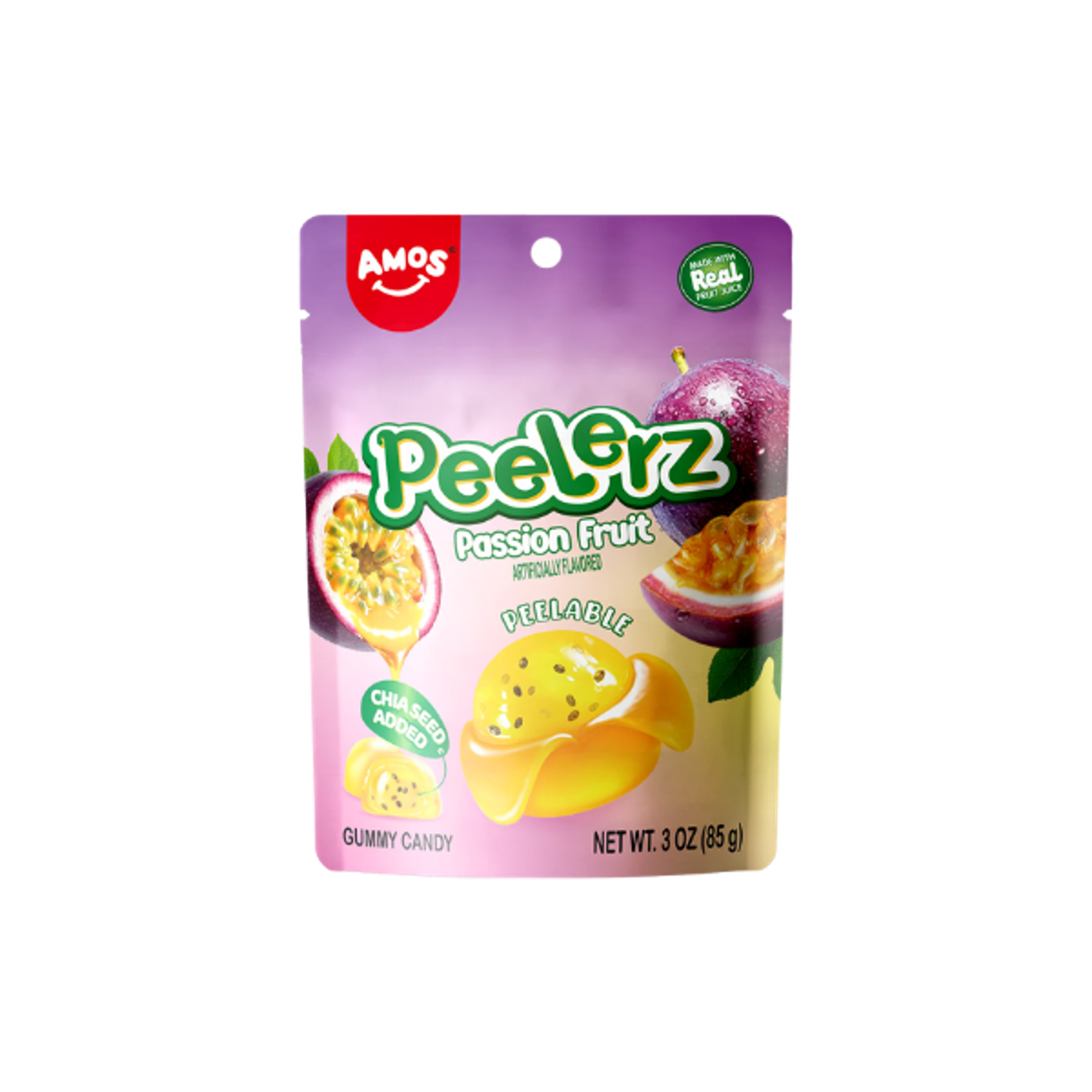 AMOS Peelerz Passion Fruit 65g | Schälen & Essen Maracuja Fruchtgummi