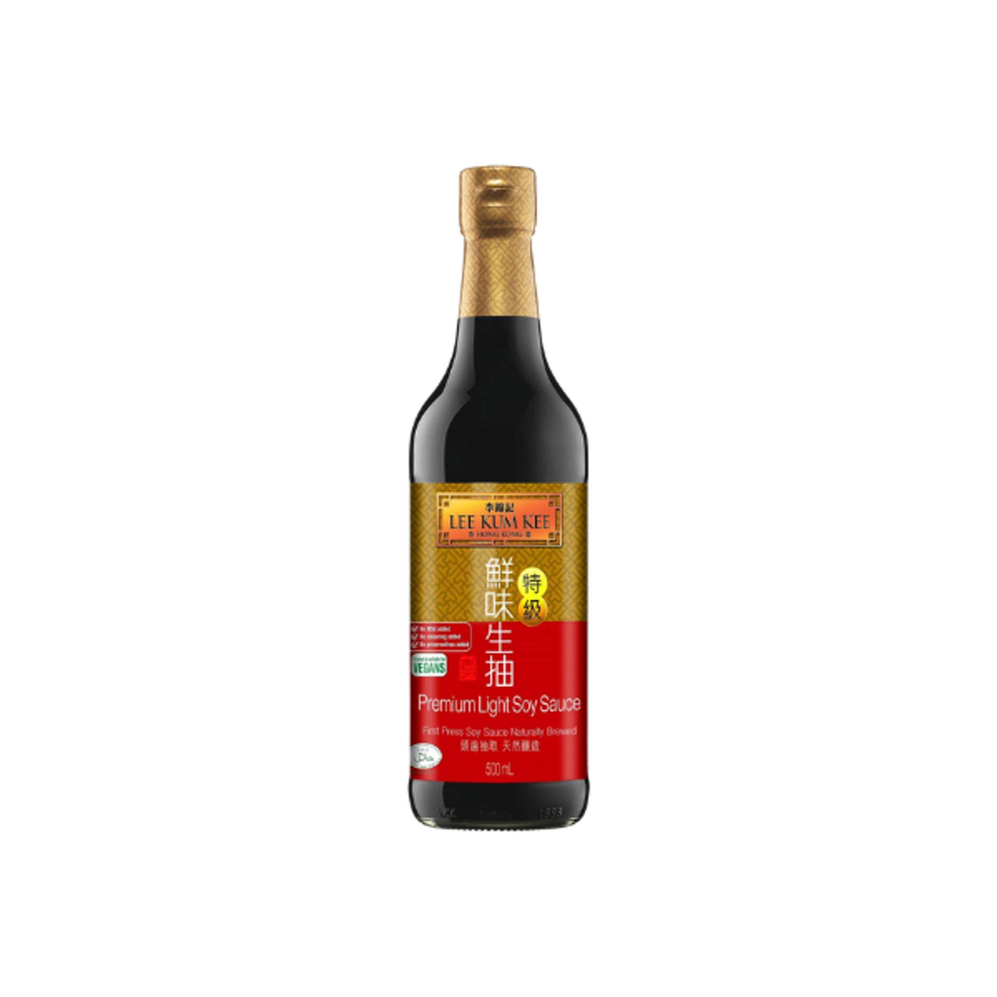 LEE KUM KEE Premium Light Soy Sauce 500ml | Helle, natürlich gebraute Sojasauce für authentische asiatische Küche