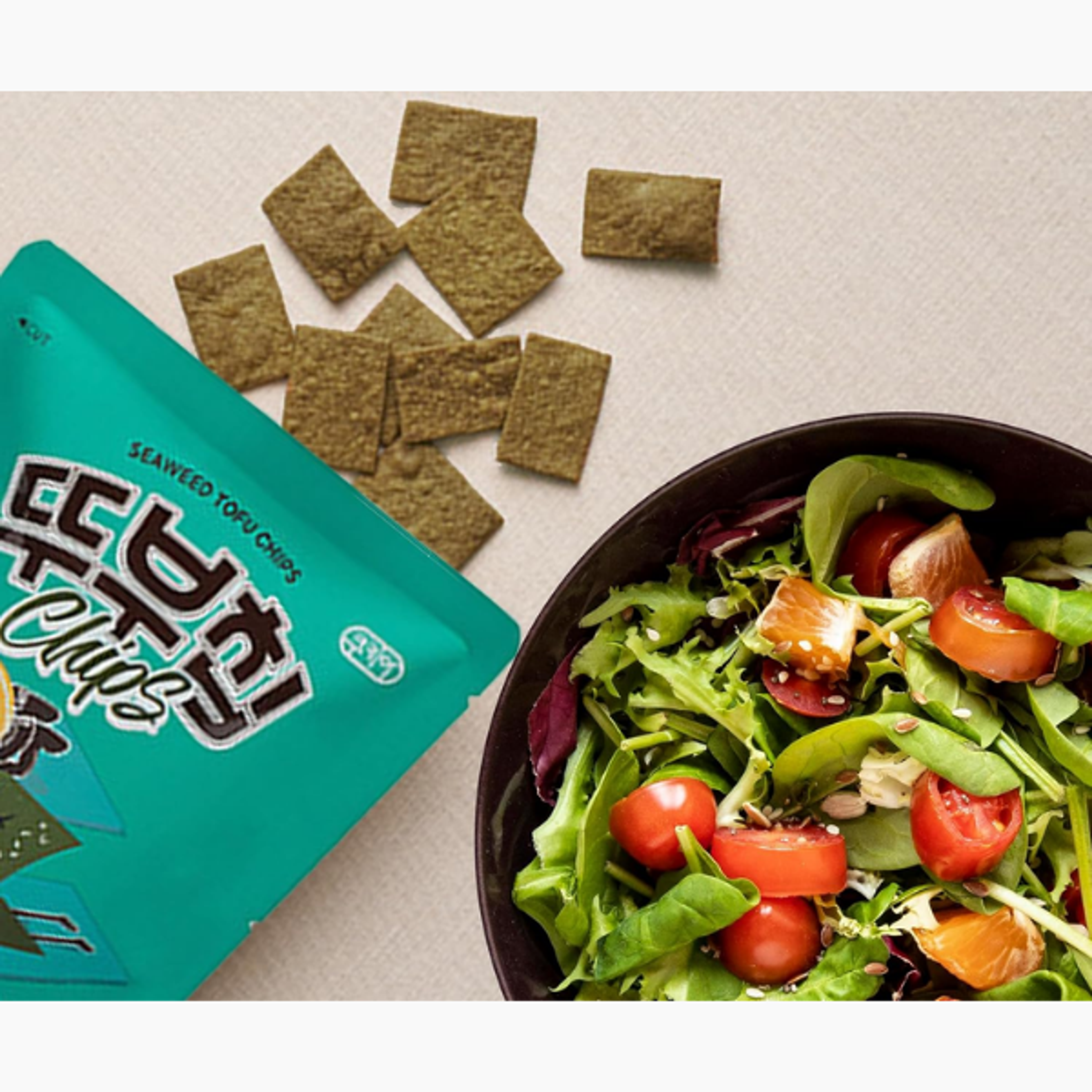 COOKIA Seaweed Tofu Snack: Crispy & Savory | Vegan, Gluten-Free (50g)