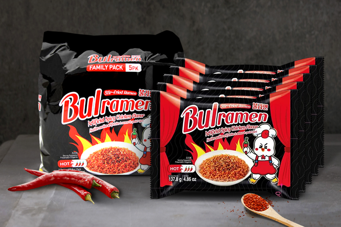 Bulramen Spicy Stir-fried Ramen 5-Pack | Vegan spicy taste