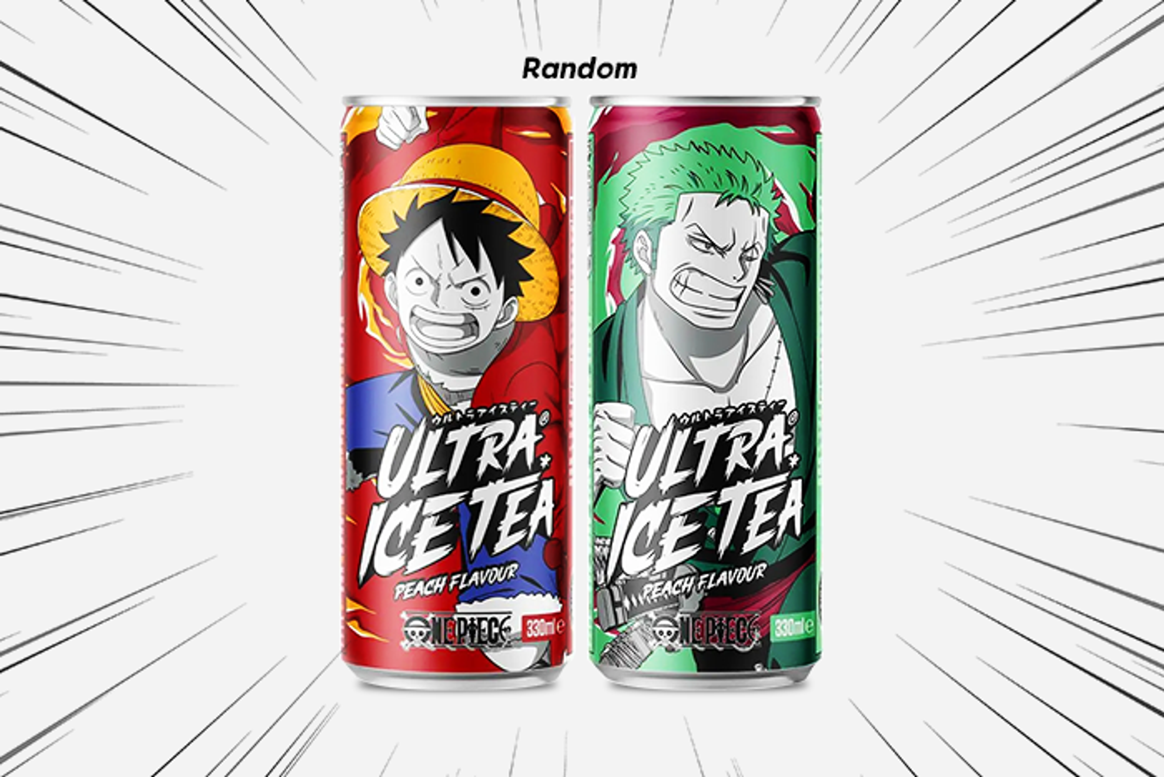 One Piece Ultra Ice Tea Peach Flavour 330ml 