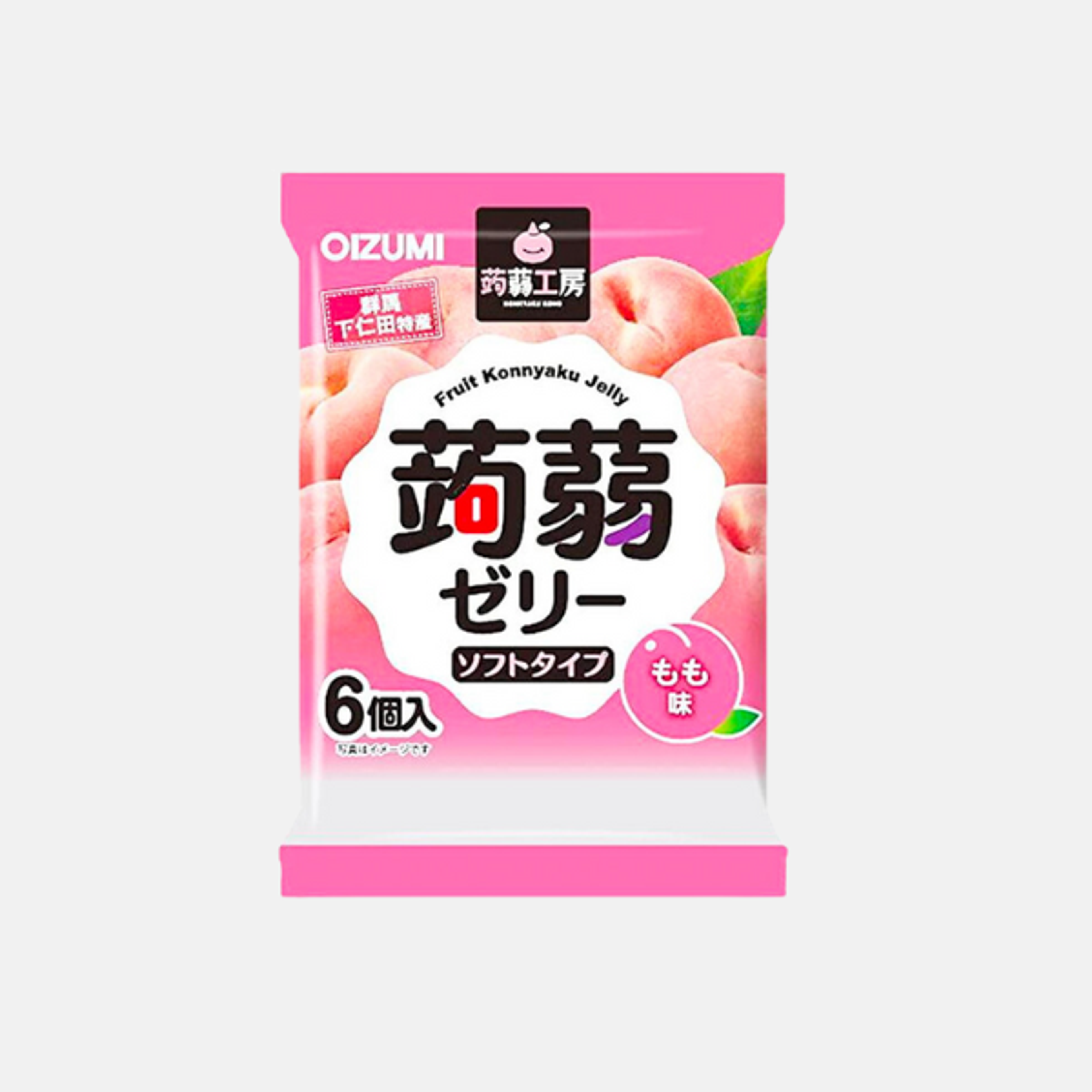 OIZUMI Konjak Jelly Pfirsich 106g - Fruchtige Konjak Jelly mit Pfirsichgeschmack