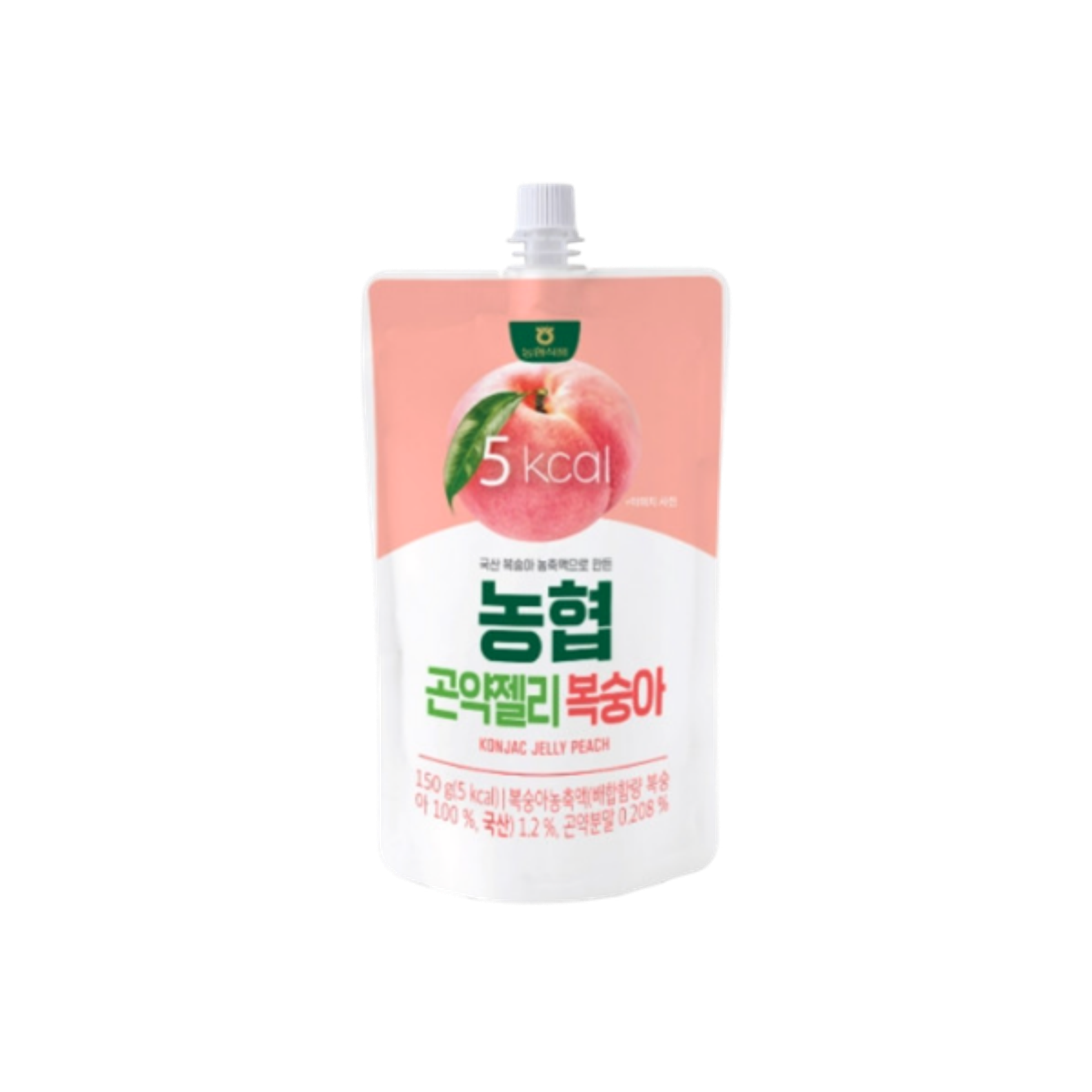 NONGHYUP Konjac Jelly Peach 150g | Koreanisches Konjak-Jelly Pfirsich Pouch