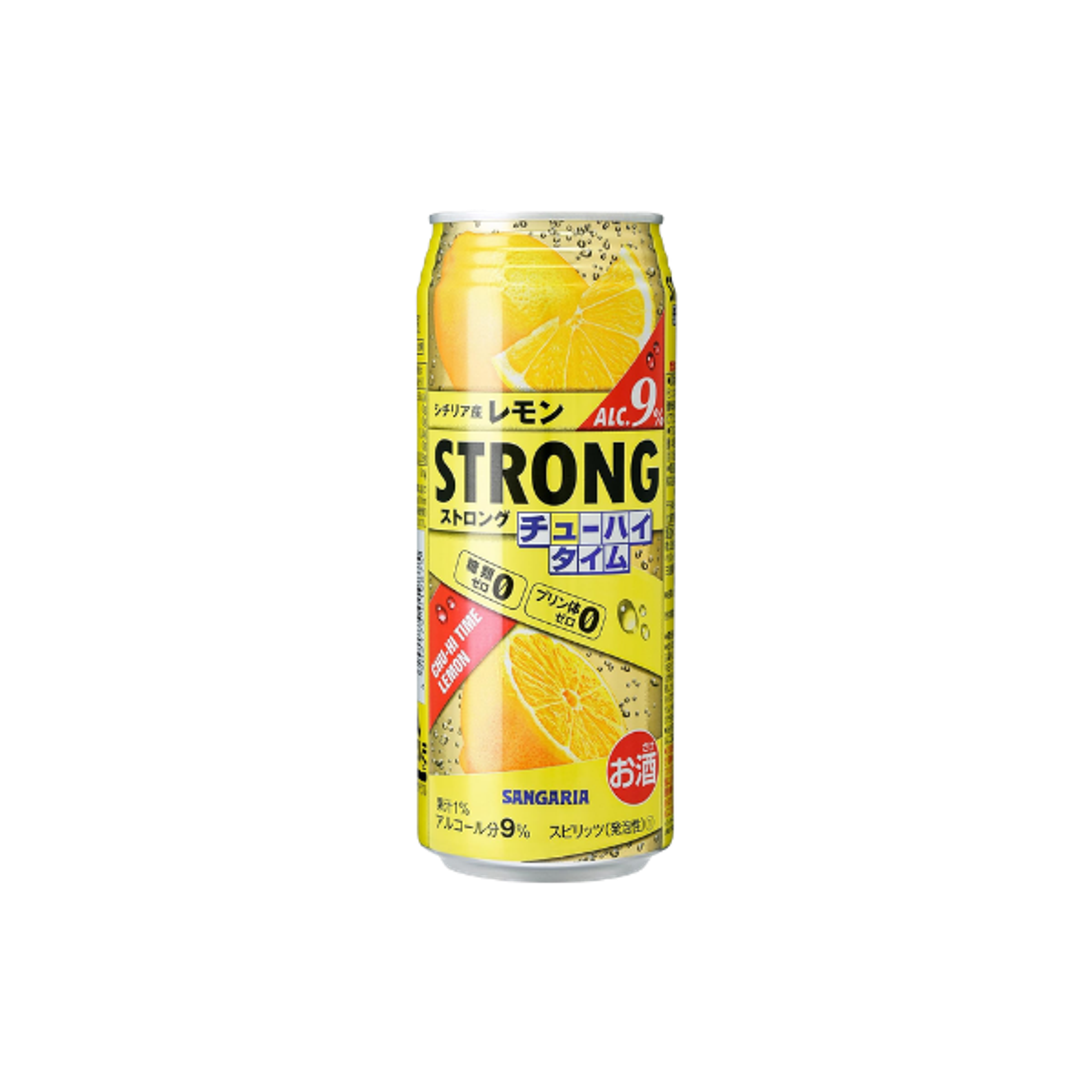 SANGARIA Strong Zero Sugar Lemon 9% 490ml | Japanischer Chu-Hi