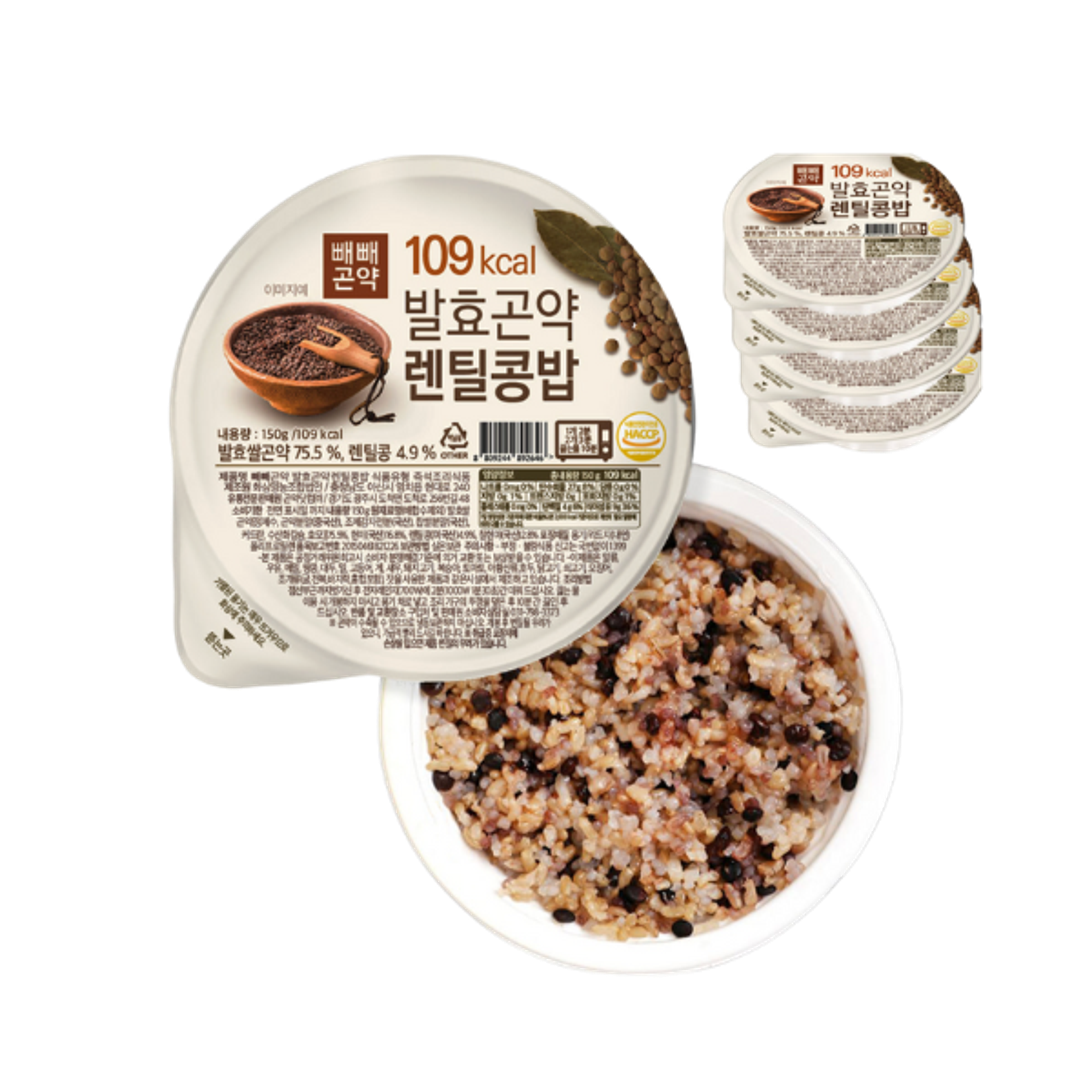 PEOGOBIUM Konjac Rice Bowl mit Linsen – Low-Calorie Bowl mit 7x mehr Ballaststoffen als Reis