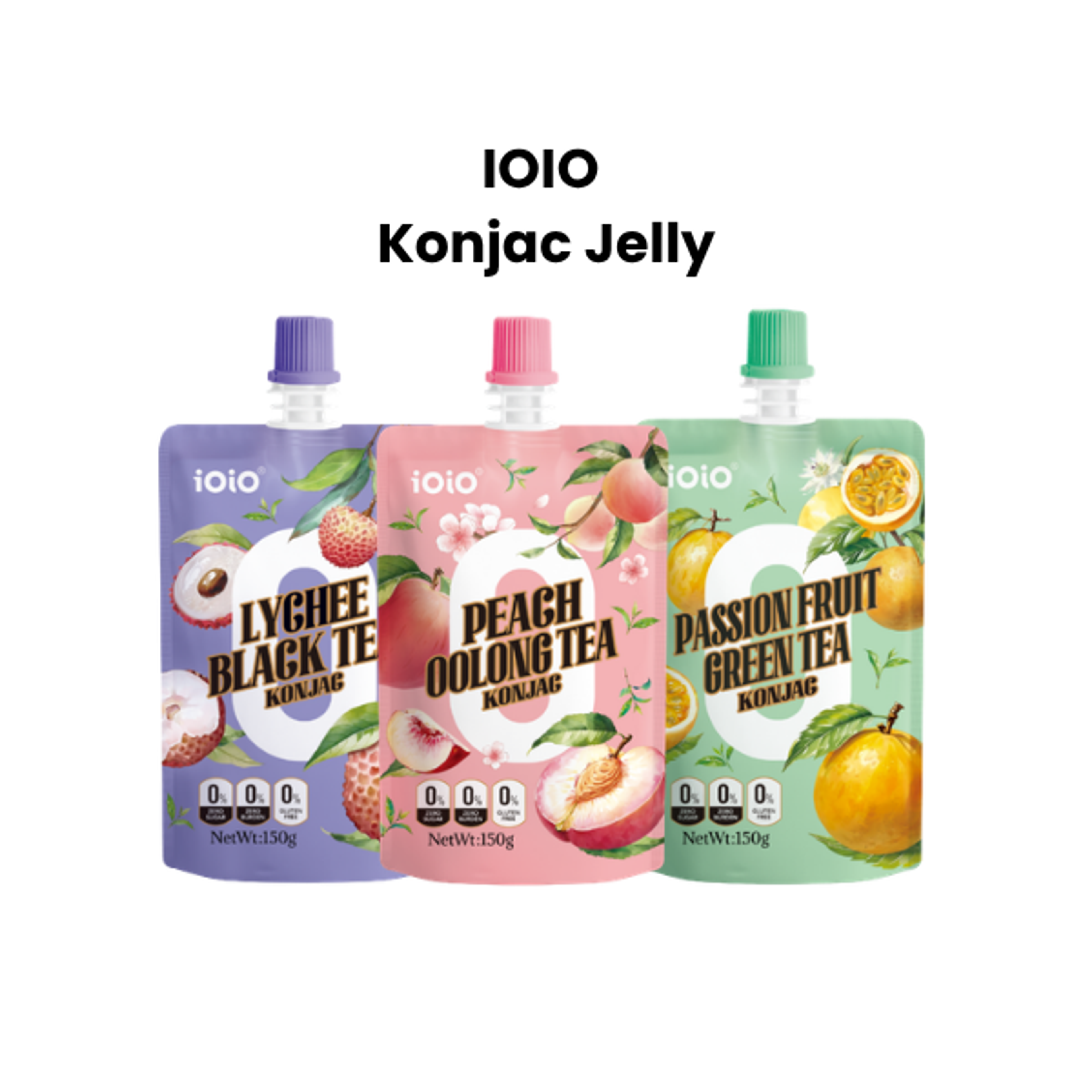 Nahaufnahme der Konjac-Gelees: Veranschaulicht die Textur und Farbe des Gelees.