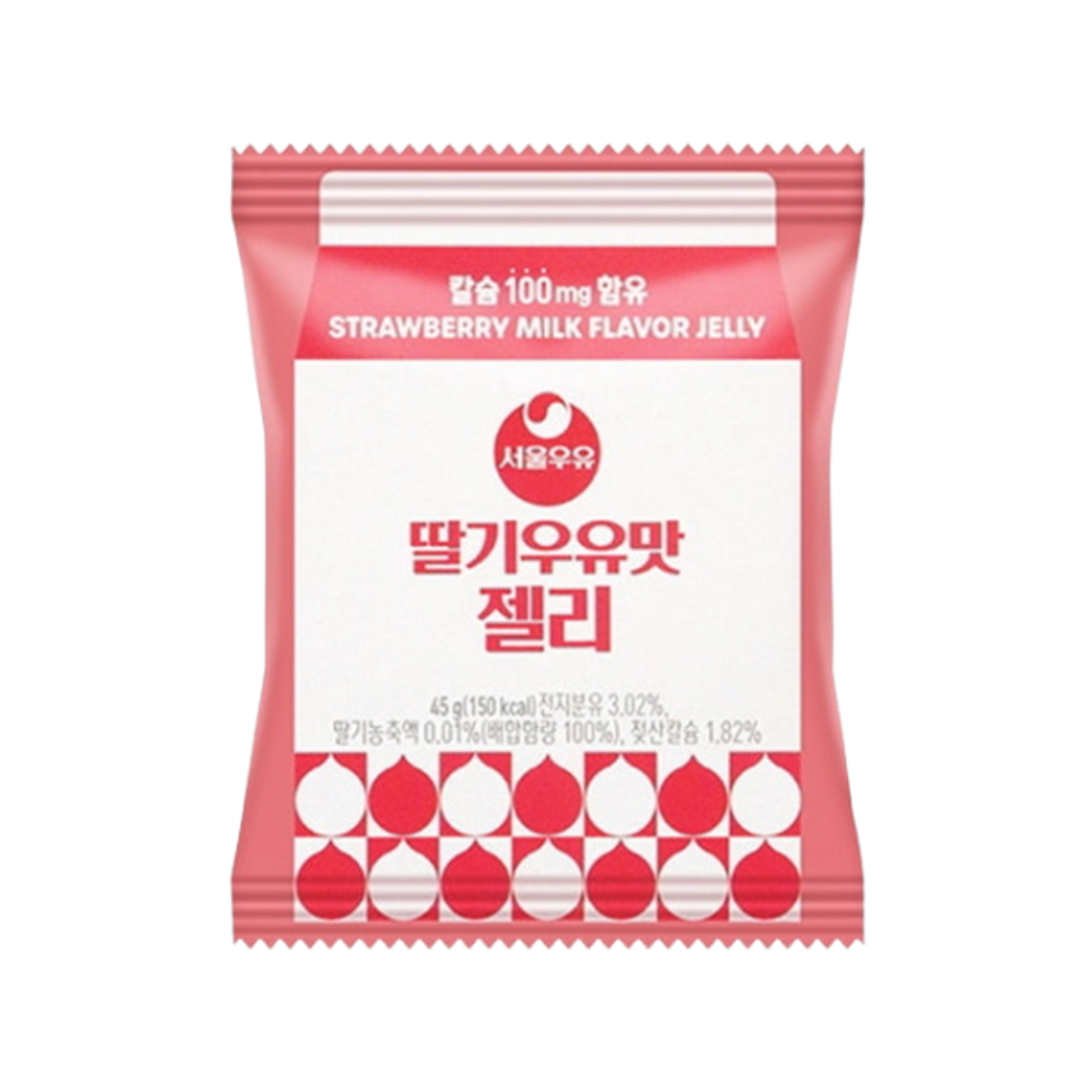 SEOUL MILK Erdbeer-Milch-Gelee 45g | Weiche Fruchtgummis mit cremigem Erdbeer-Milchgeschmack