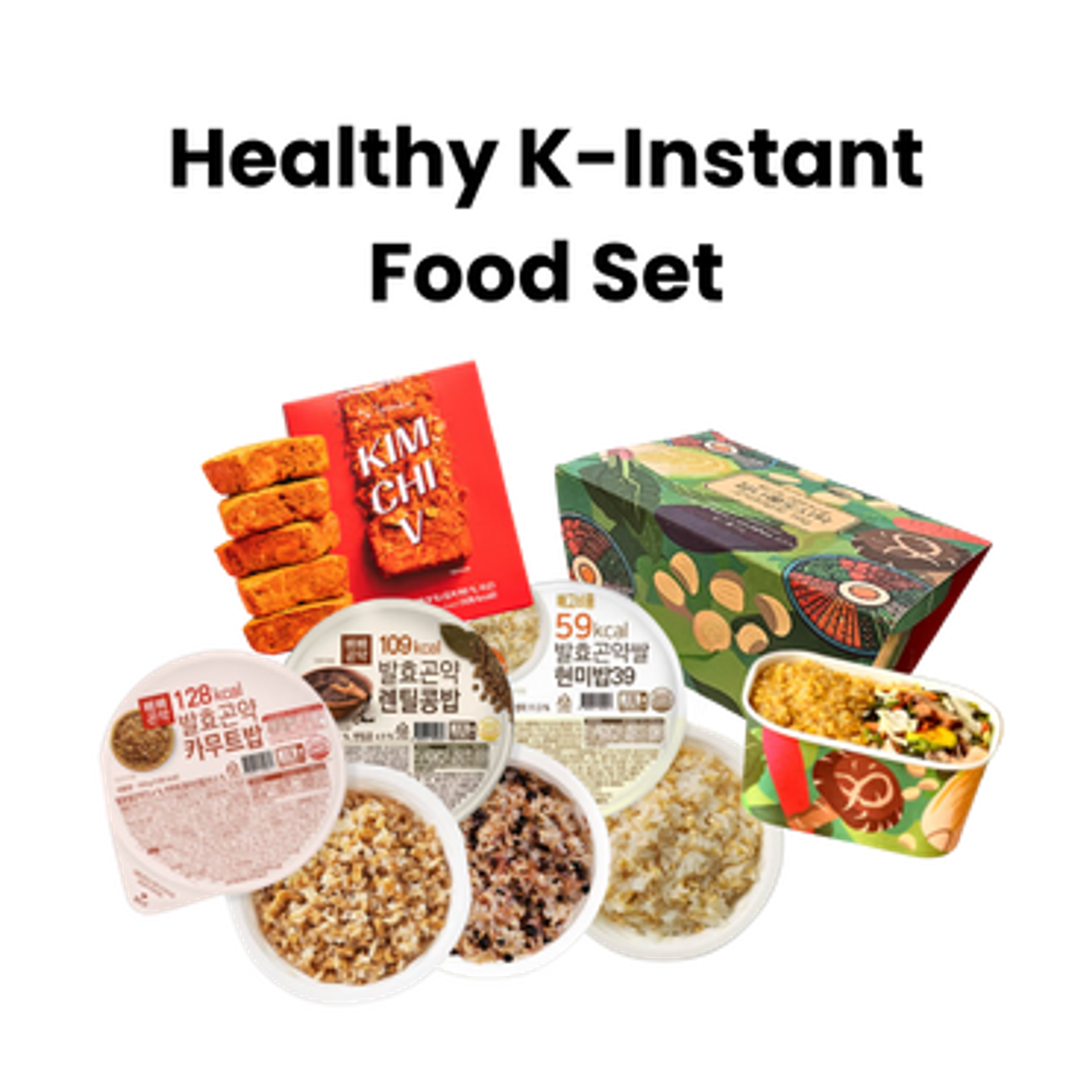 Healthy K-Instant Food Set | Premium-Koreanische Mahlzeitenbox mit Bibimbap, Suppe & Reisbowls