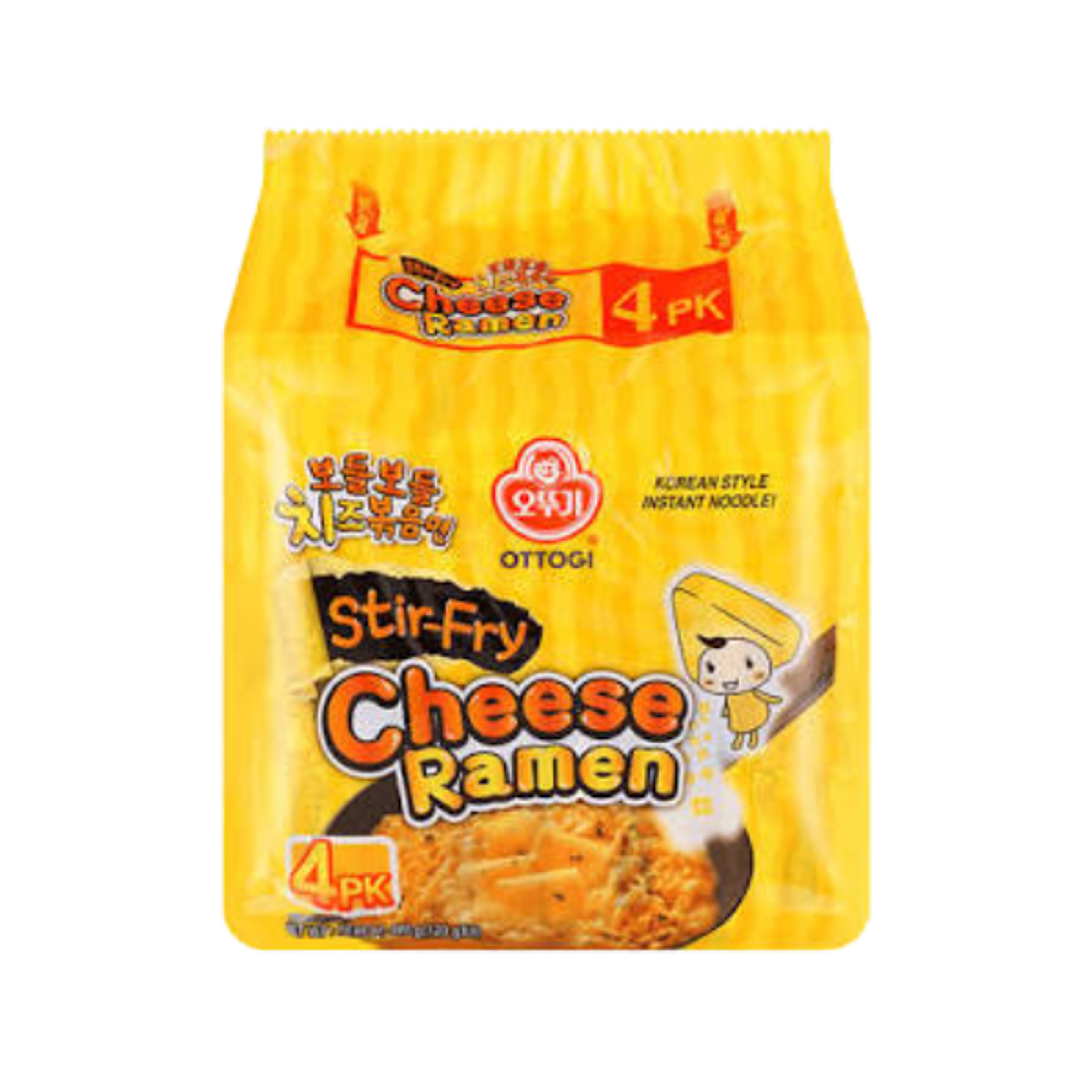 OTTOGI Stir-Fry Cheese Ramen 4er-Pack - Koreanischer Käsegenuss