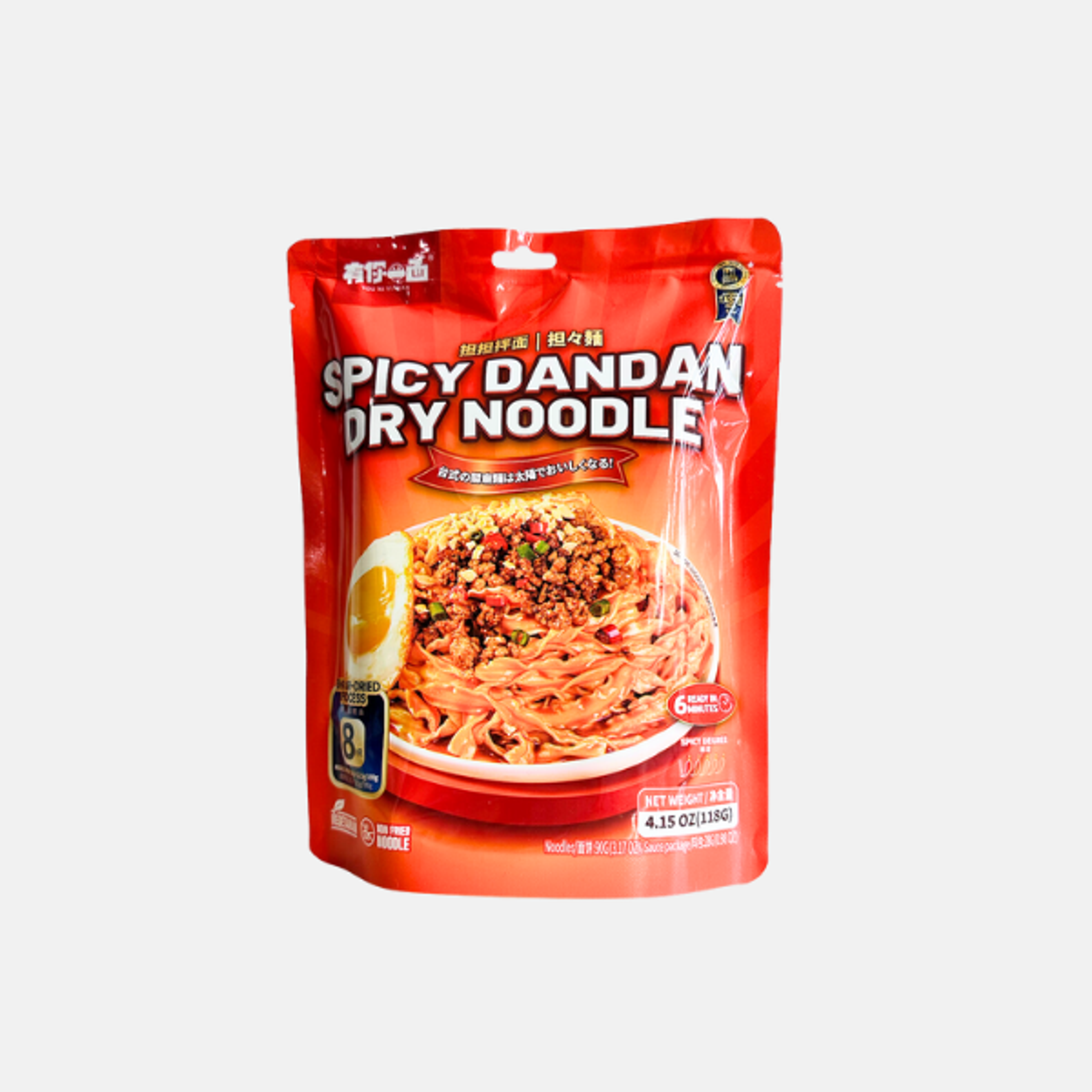  YNYM Spicy Dandan Dry Noodle 118g – Pikante asiatische Nudeln für ein authentisches Geschmackserlebnis