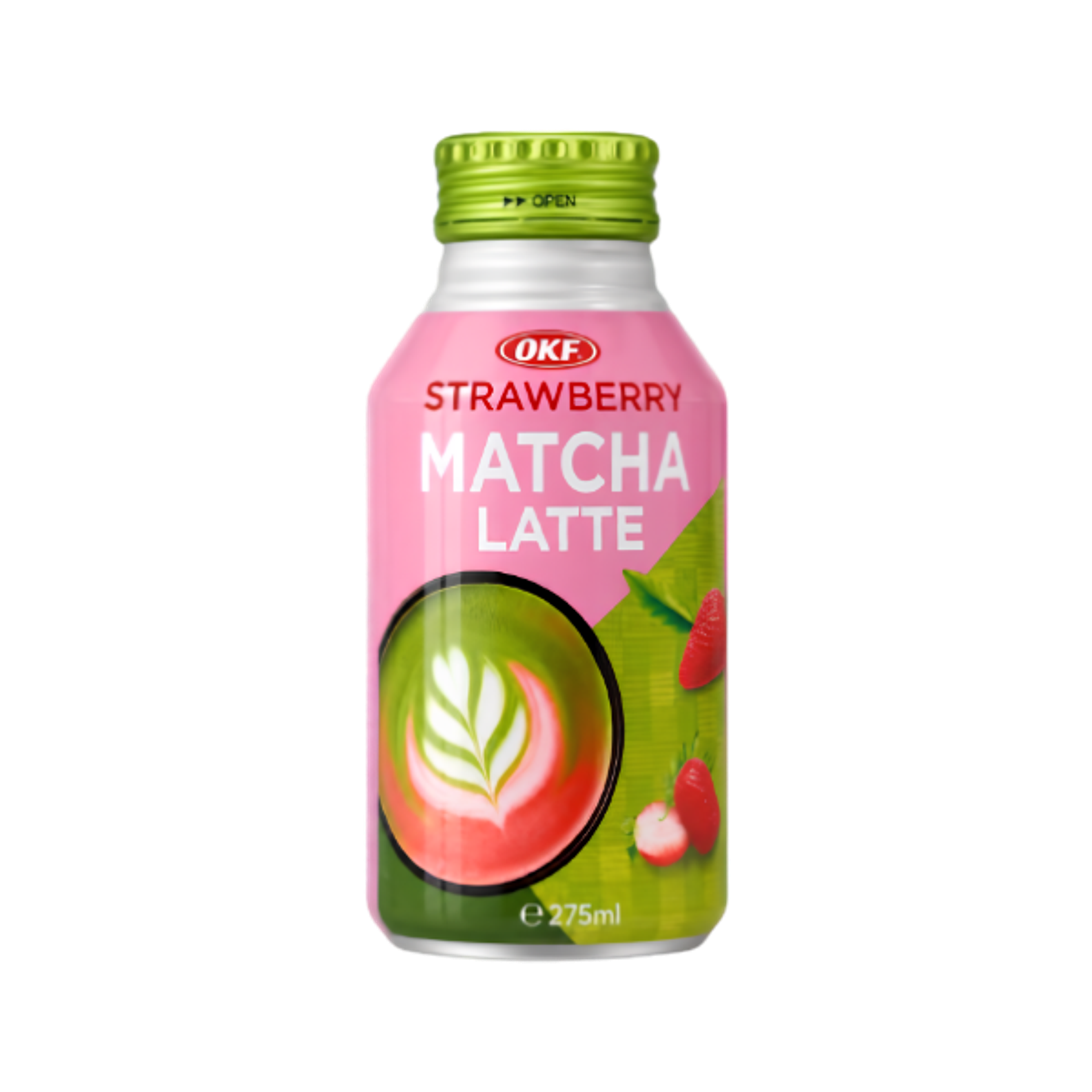 OKF Strawberry Matcha Latte 275ml | Cremiger Matcha-Drink mit Erdbeergeschmack