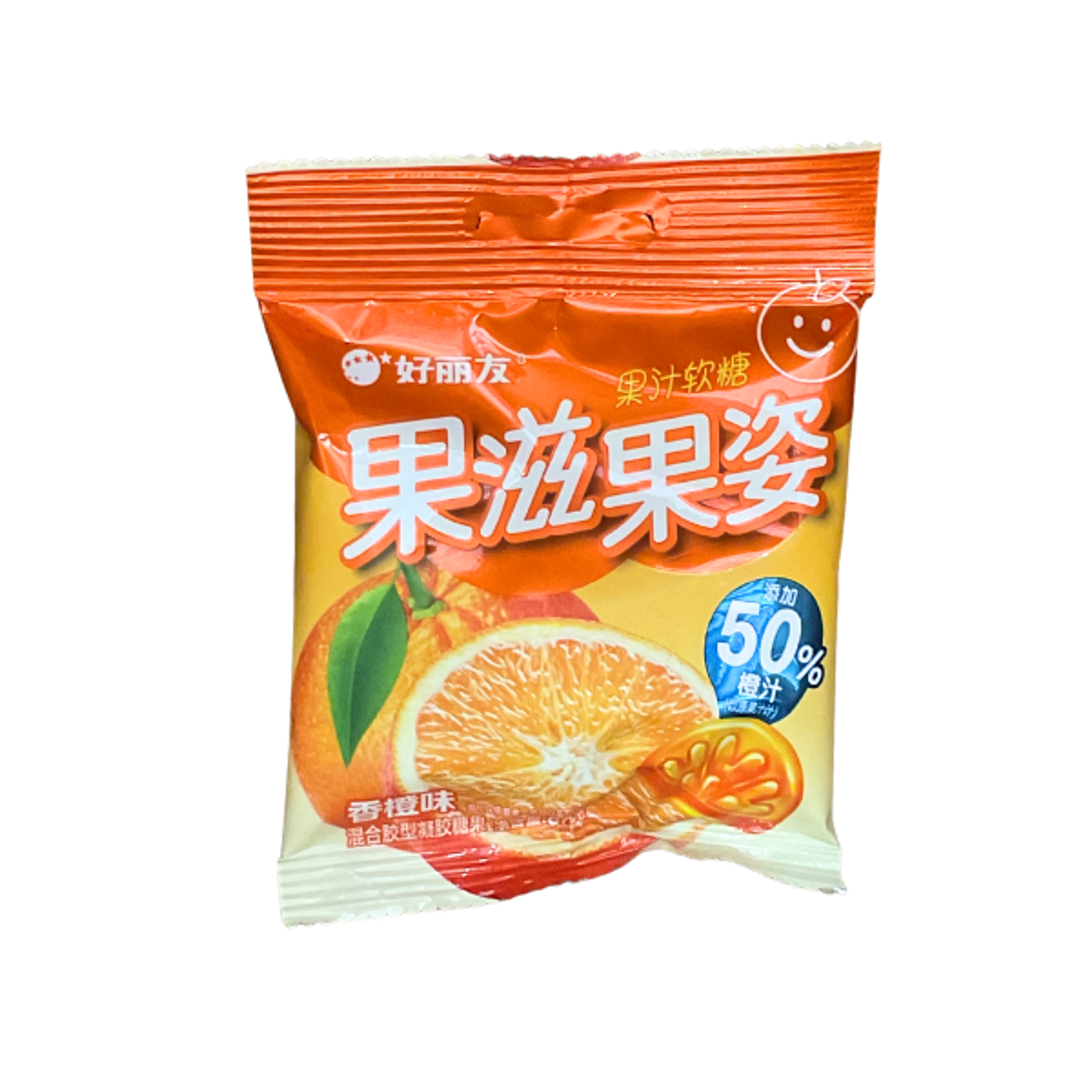 ORION Fruity Fruity Gummies Orange 60g | Fruchtige Orangen-Gummibonbons aus Korea