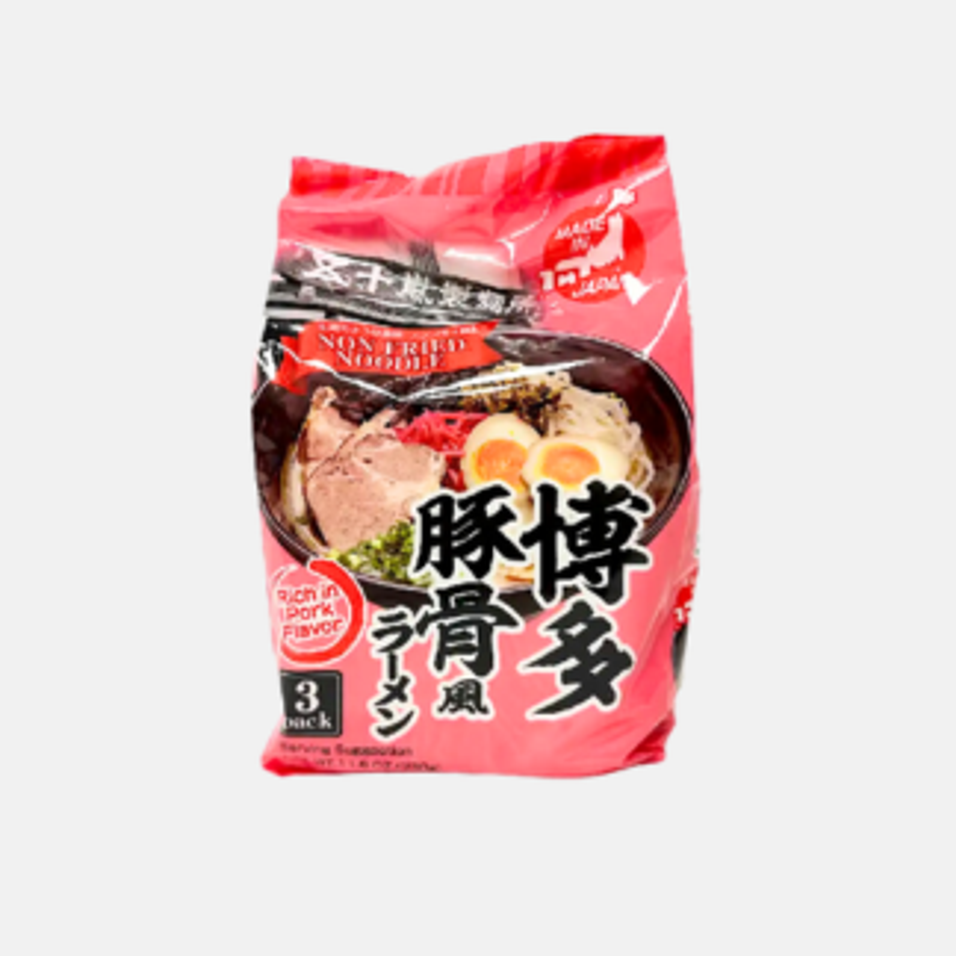 Igarashi Hakata Tonkotsu Ramen 3er-Pack | Reichhaltiger und herzhafter Schweinefleischgeschmack