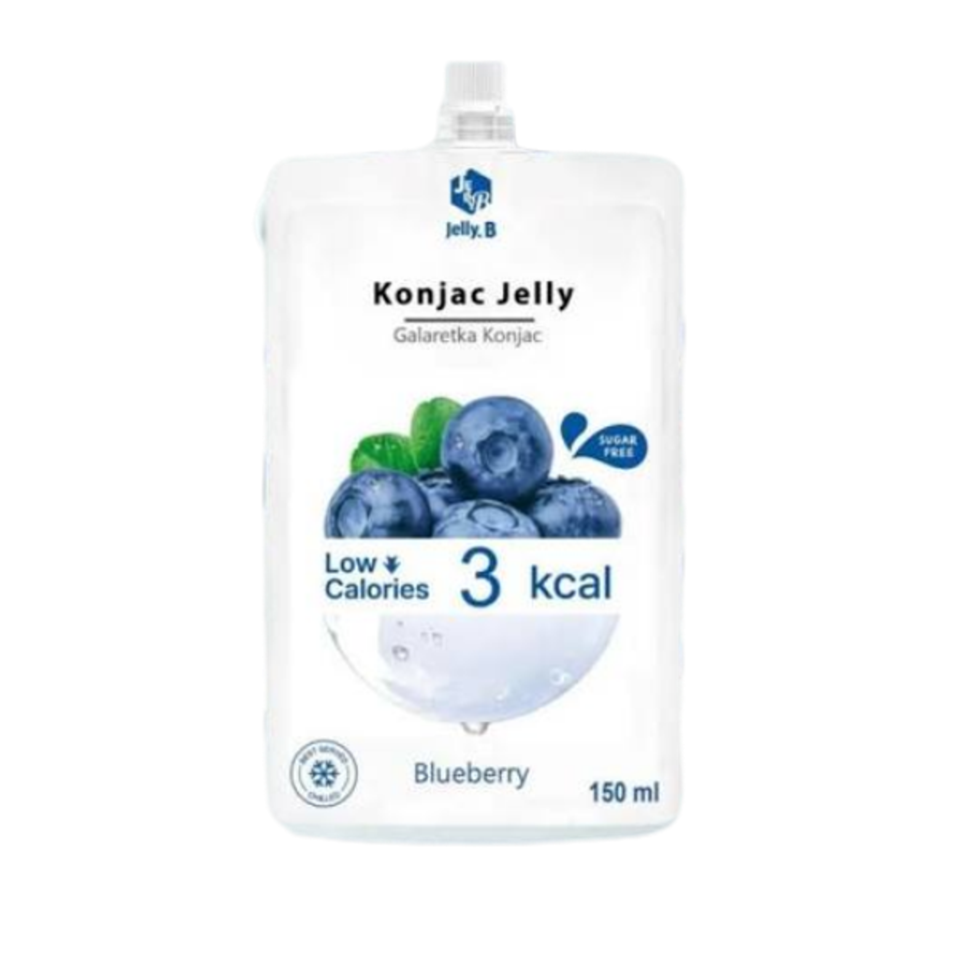  Jelly.B Drinkable Konjac Jelly Blueberry 150ml – Kalorienarme Trinkgelatine mit Blaubeergeschmack