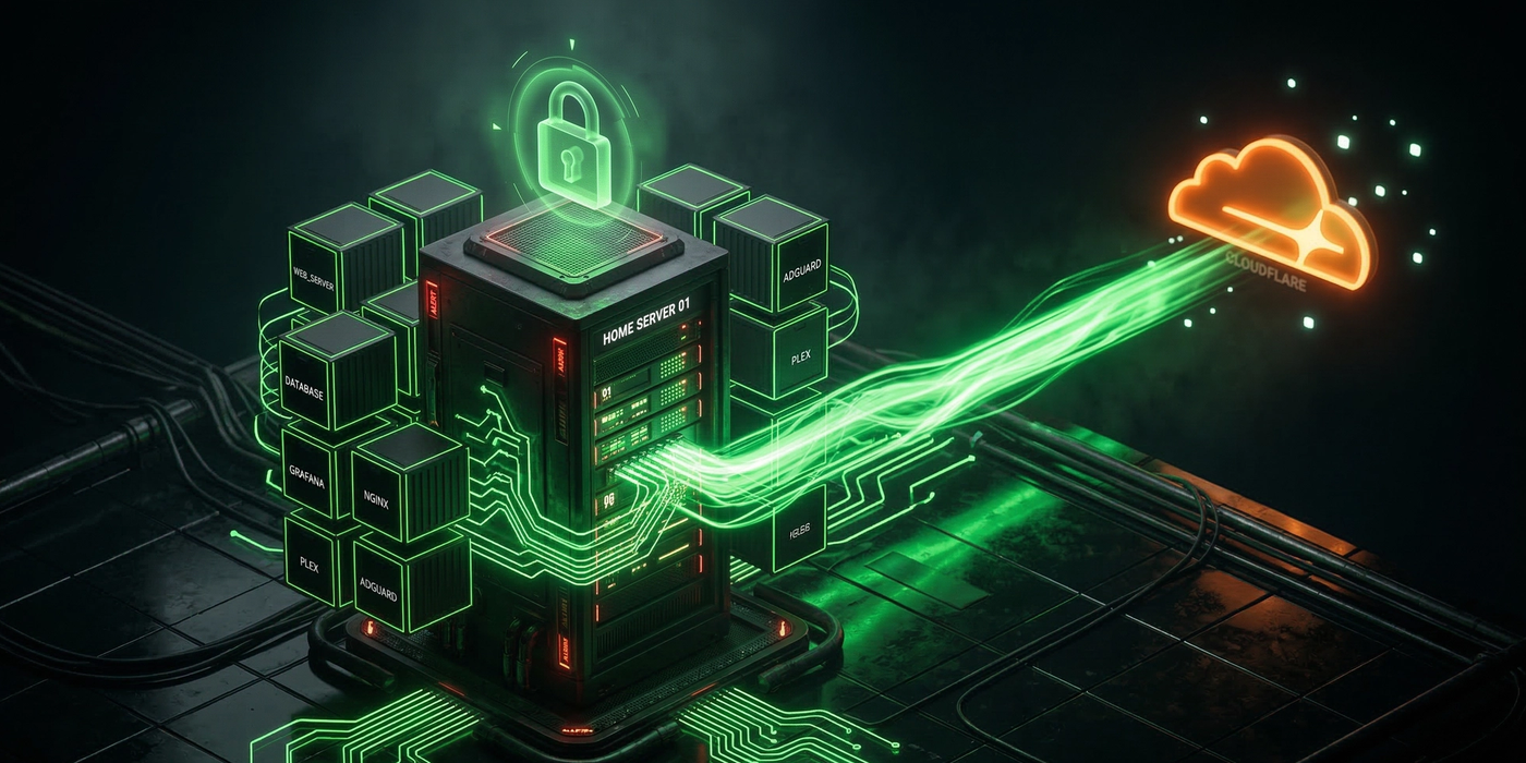 A dark isometric 3D render of a glowing neon-green digital cityscape made of floating server blocks and circuit pathways, with lambda and code symbols scattered throughout, set against a pure black background.