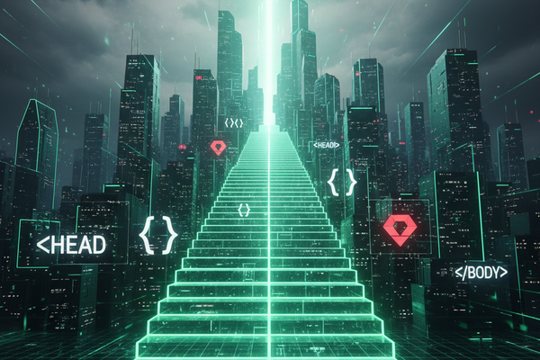 A laptop displaying code, symbolizing the journey to becoming a fullstack developer