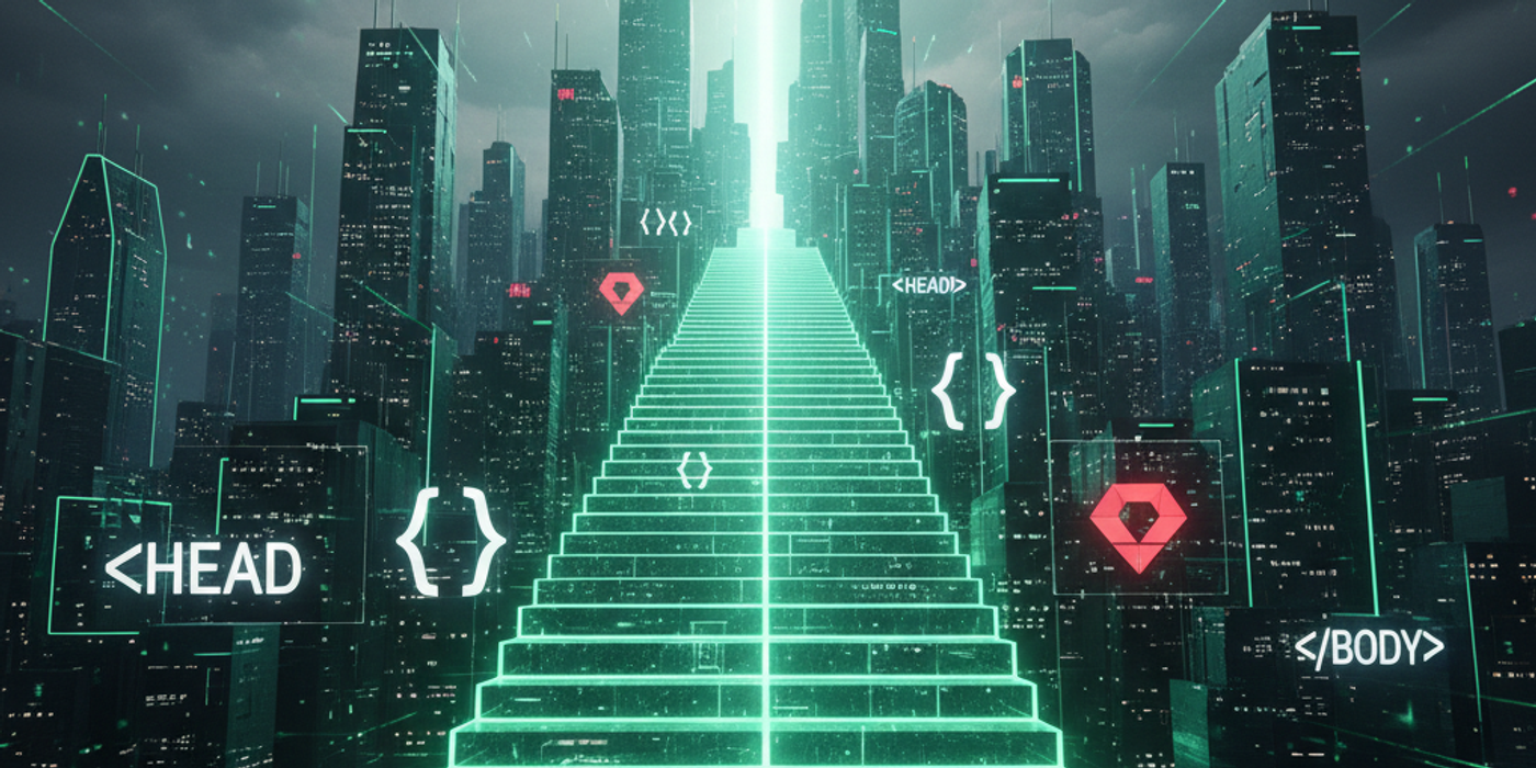 A laptop displaying code, symbolizing the journey to becoming a fullstack developer