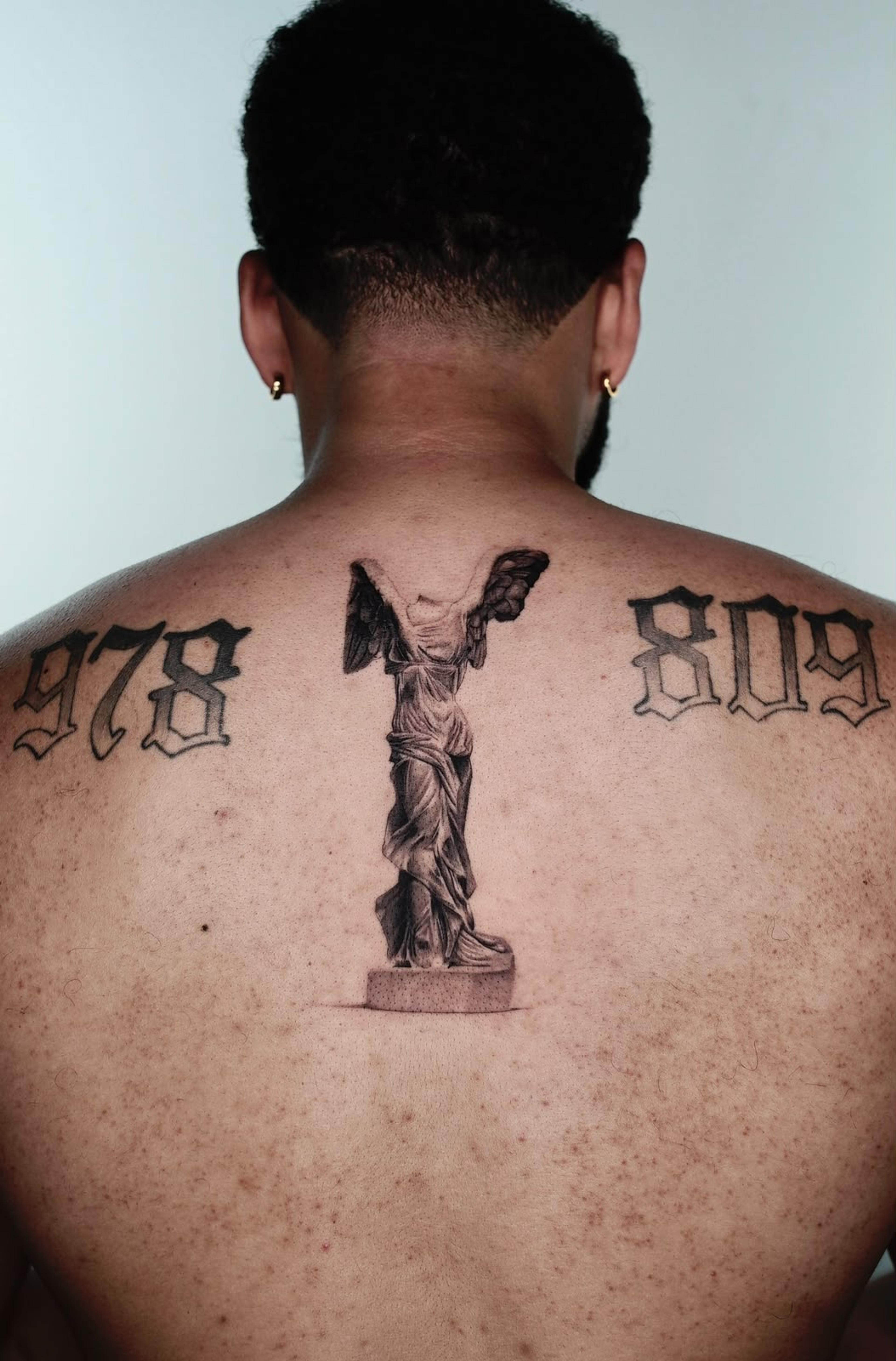Realism and Script tattoo by St. LAURANT