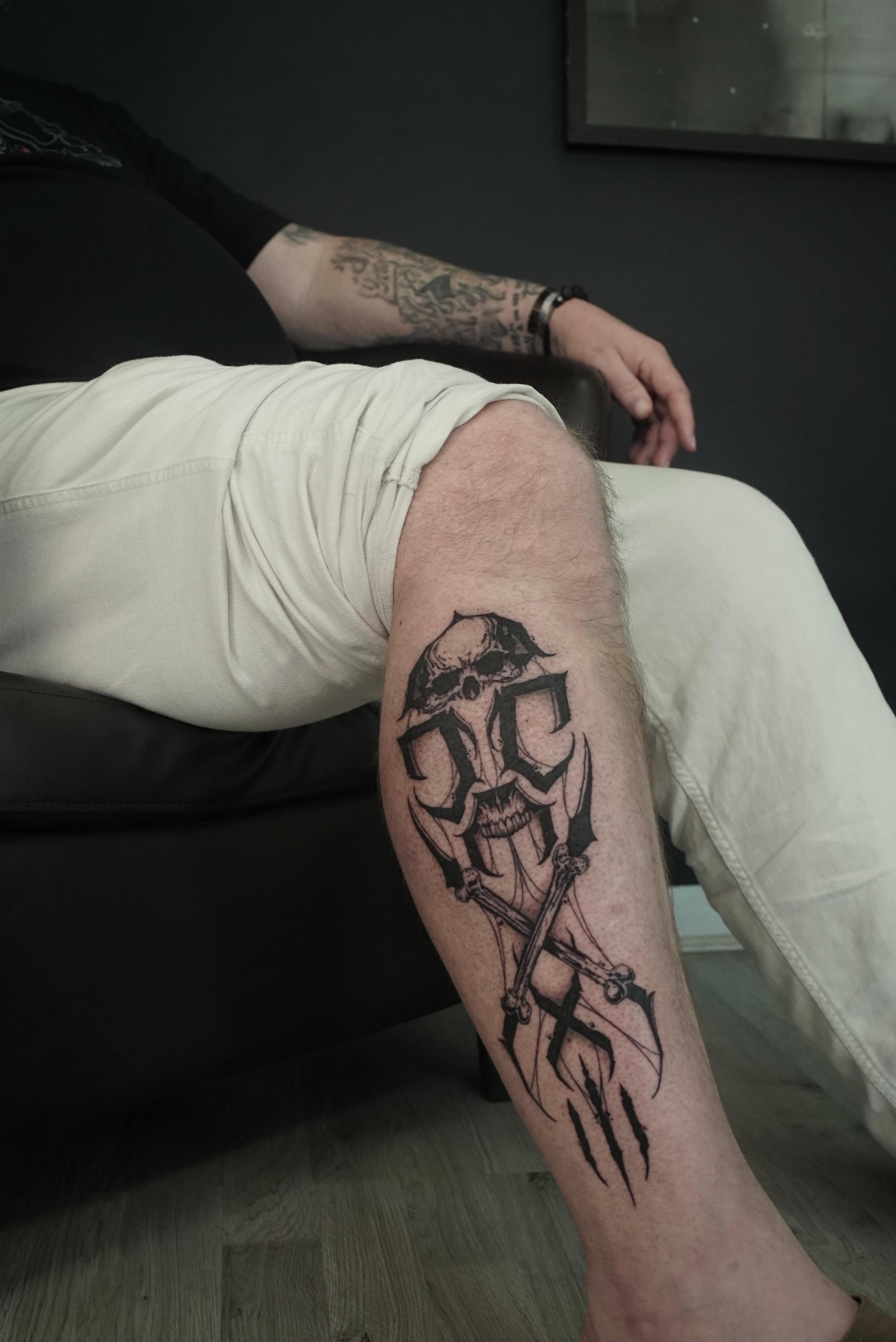 Custom blackwork Skull design