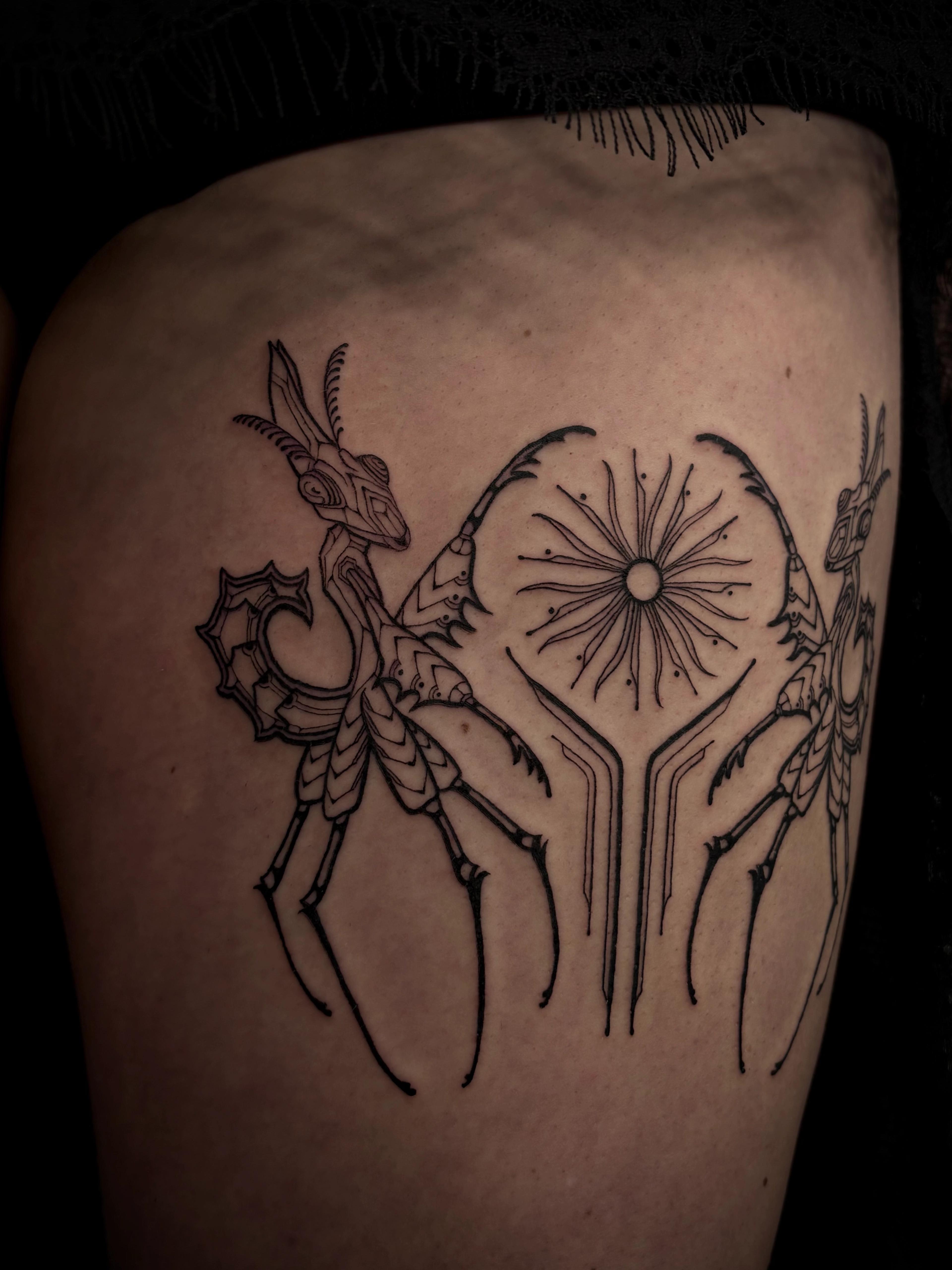 Black / Dark Work and Ornamentals tattoo by EMILIA K INK