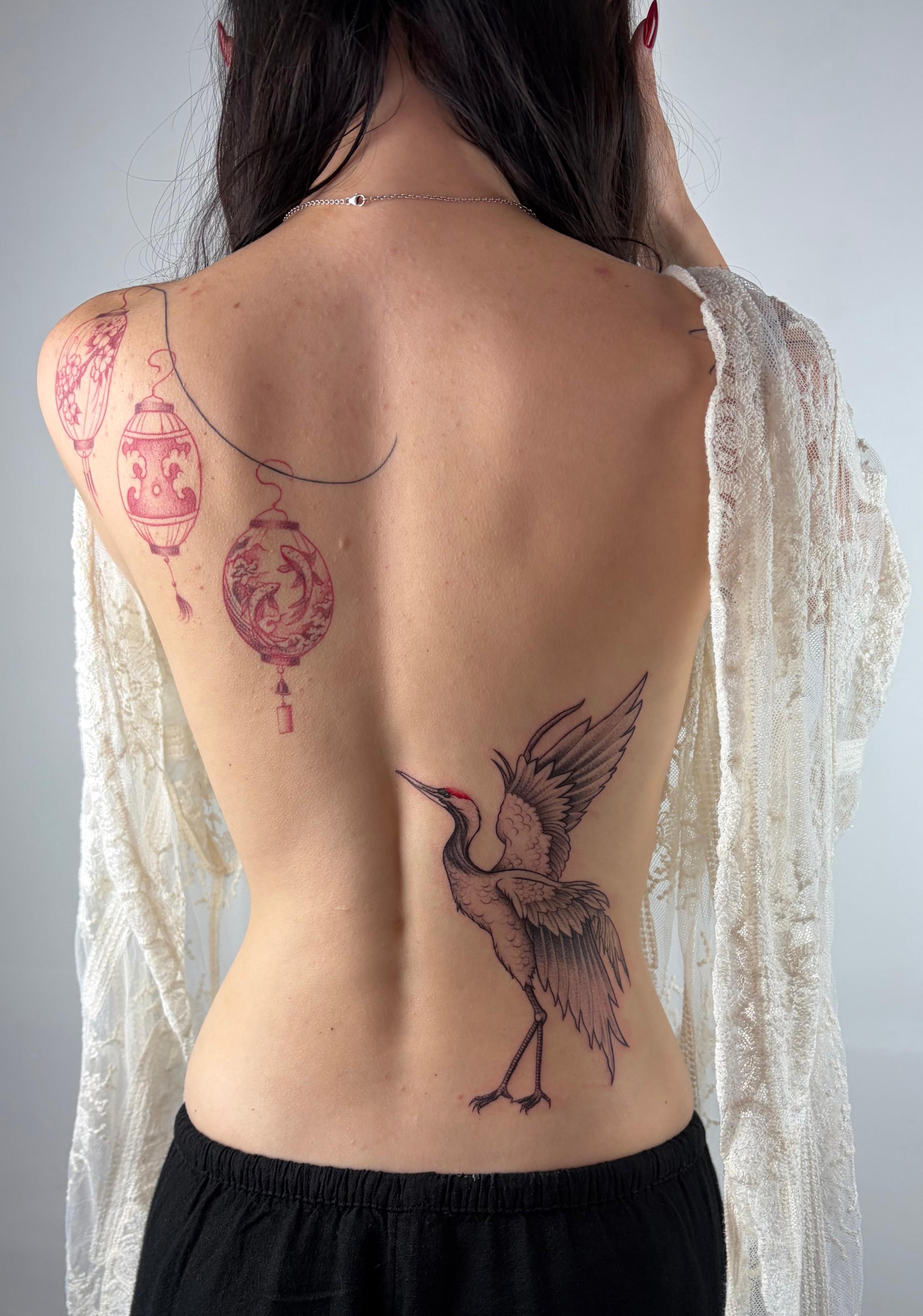 Colour and Realism and Oriental tattoo by KYNEOINK