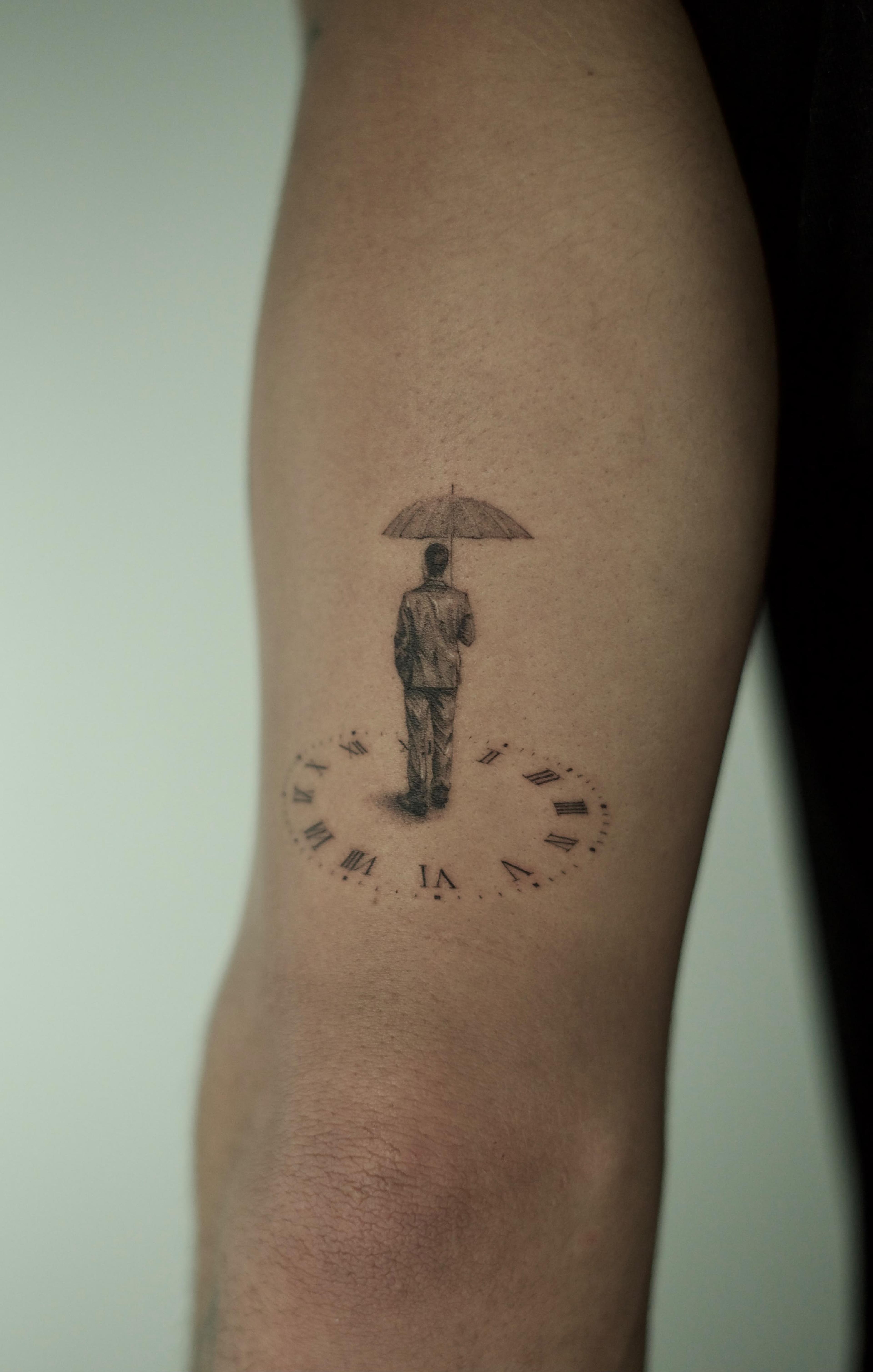 Script and Micro Realism tattoo by St. LAURANT