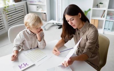 Séance d’orthophonie pour accompagner les troubles cognitifs et du langage chez l’enfant