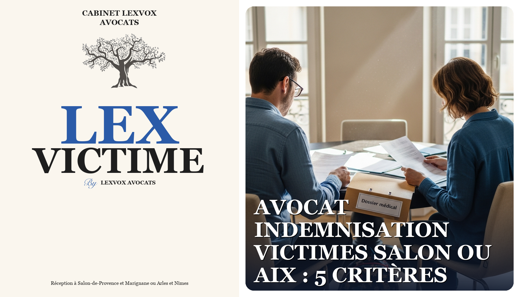 Avocat indemnisation victimes Salon ou Aix : 5 critères