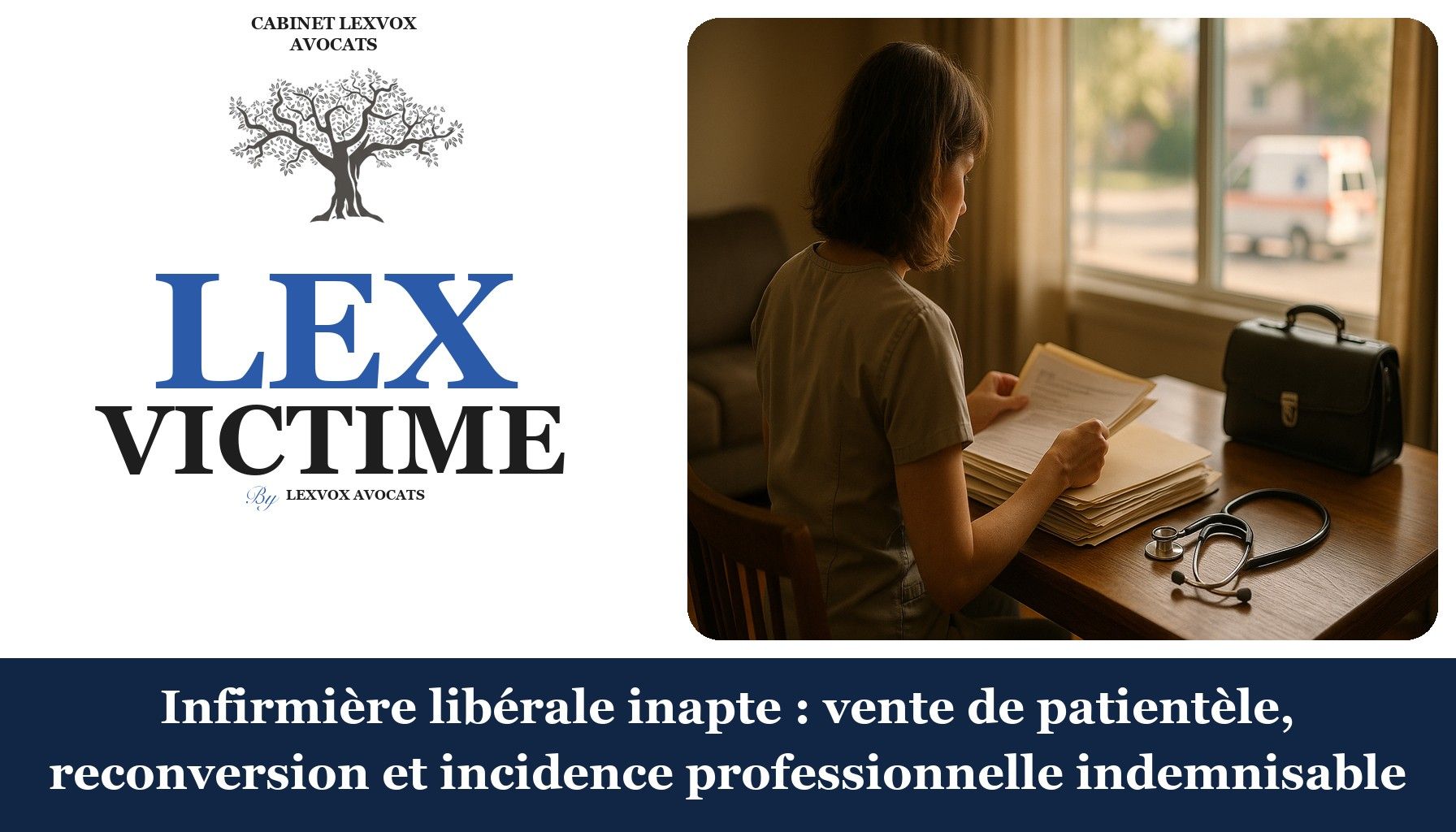 Infirmière libérale inapte : vente de patientèle, reconversion et incidence professionnelle indemnisable