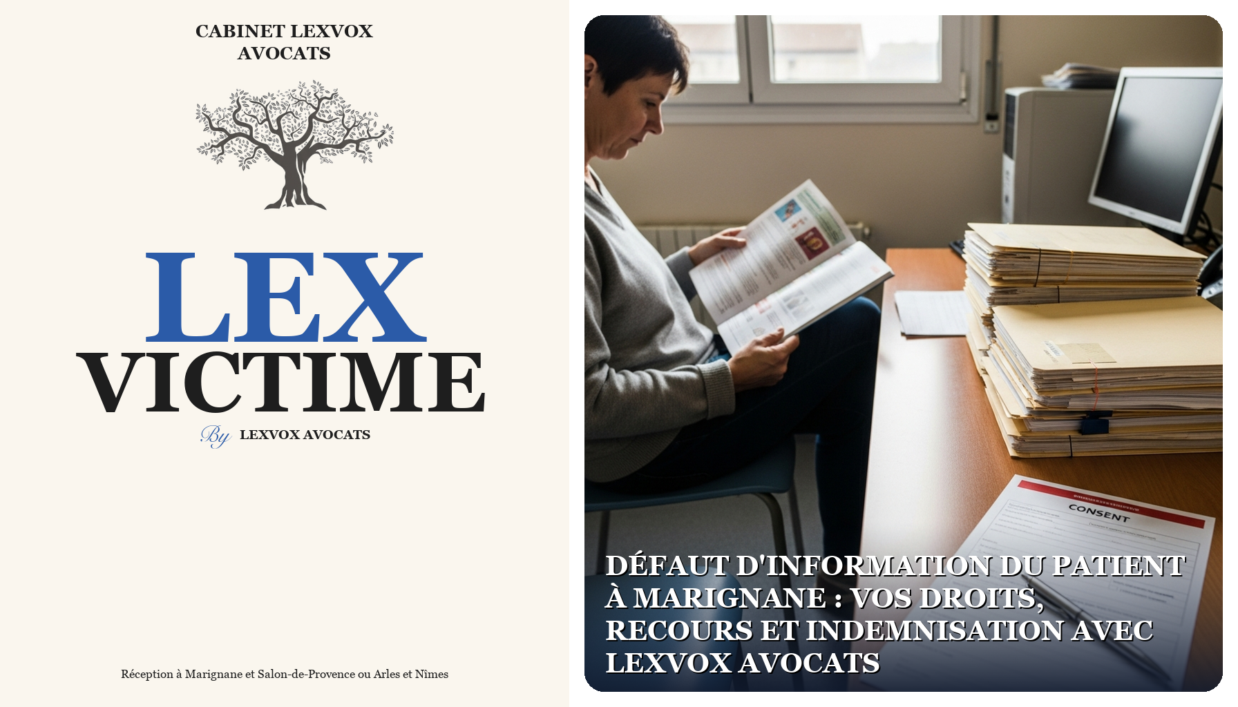 Défaut d'information du patient à Marignane : Vos droits, recours et indemnisation avec LEXVOX AVOCATS