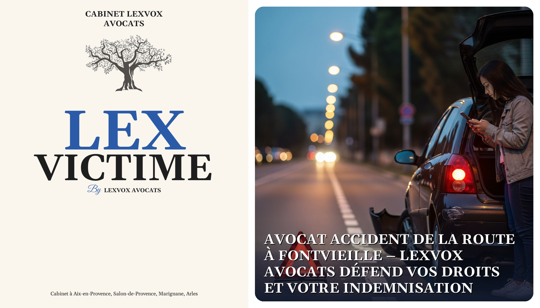 Avocat accident de la route à Fontvieille – LEXVOX AVOCATS défend vos droits et votre indemnisation