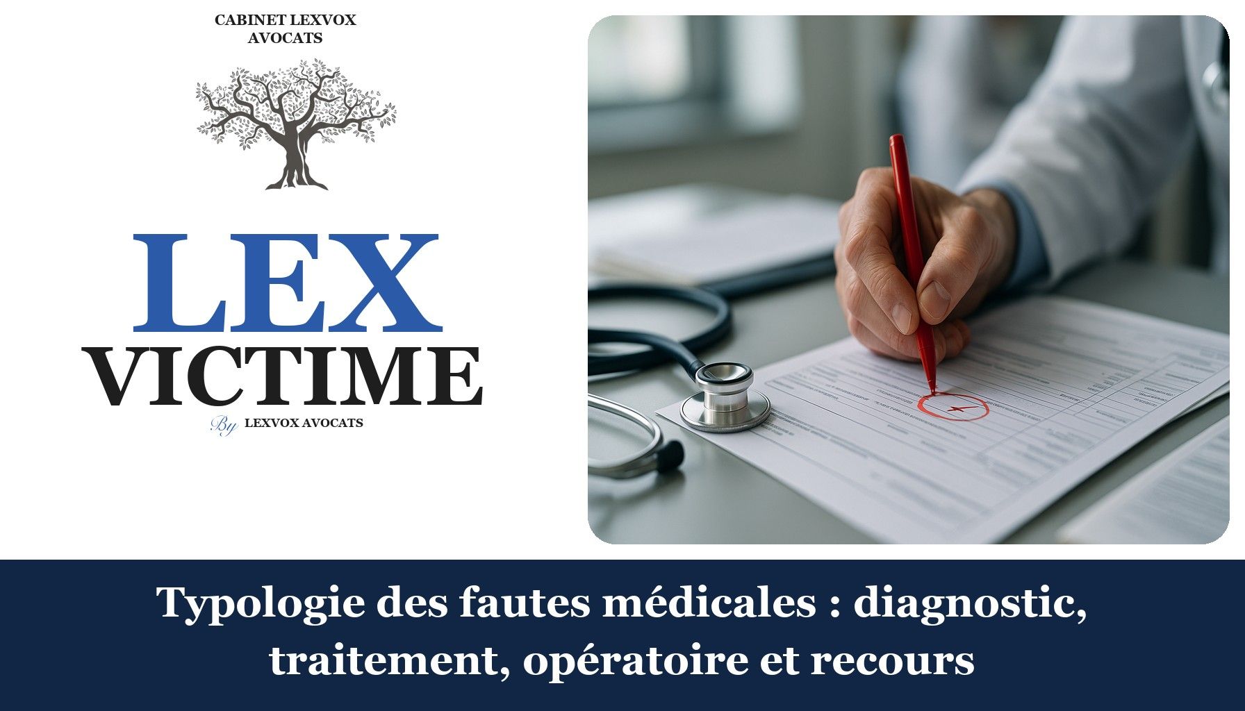 Typologie des fautes médicales : diagnostic, traitement, opératoire et recours
