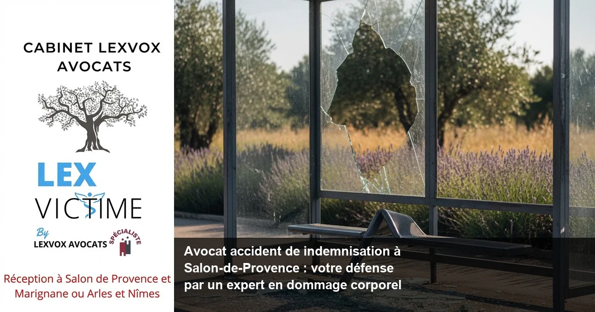 Accident de bus à Salon-de-Provence : indemnisation de vos préjudices et de votre dommage corporel — passager de bus victime d'un accident de la route, indemnisation du passager d'un bus et indemnisation des victimes pour tous les passagers blessés à la suite d'un accident dans les bus et transports en commun