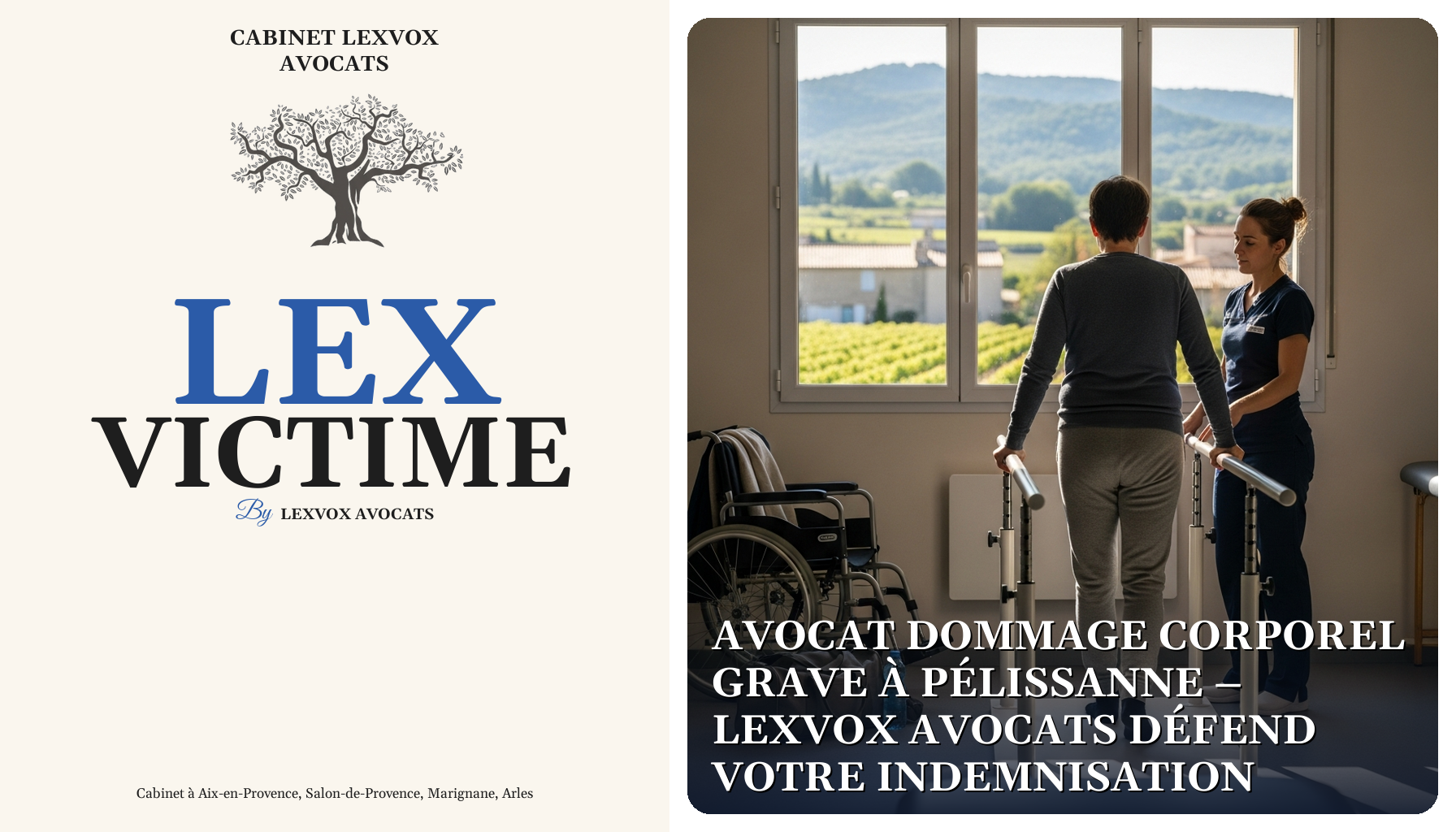 Avocat dommage corporel grave à Pélissanne – LEXVOX AVOCATS défend votre indemnisation