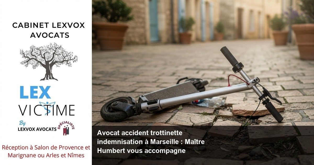 Avocat accident trottinette indemnisation à Marseille : Maître Humbert vous accompagne